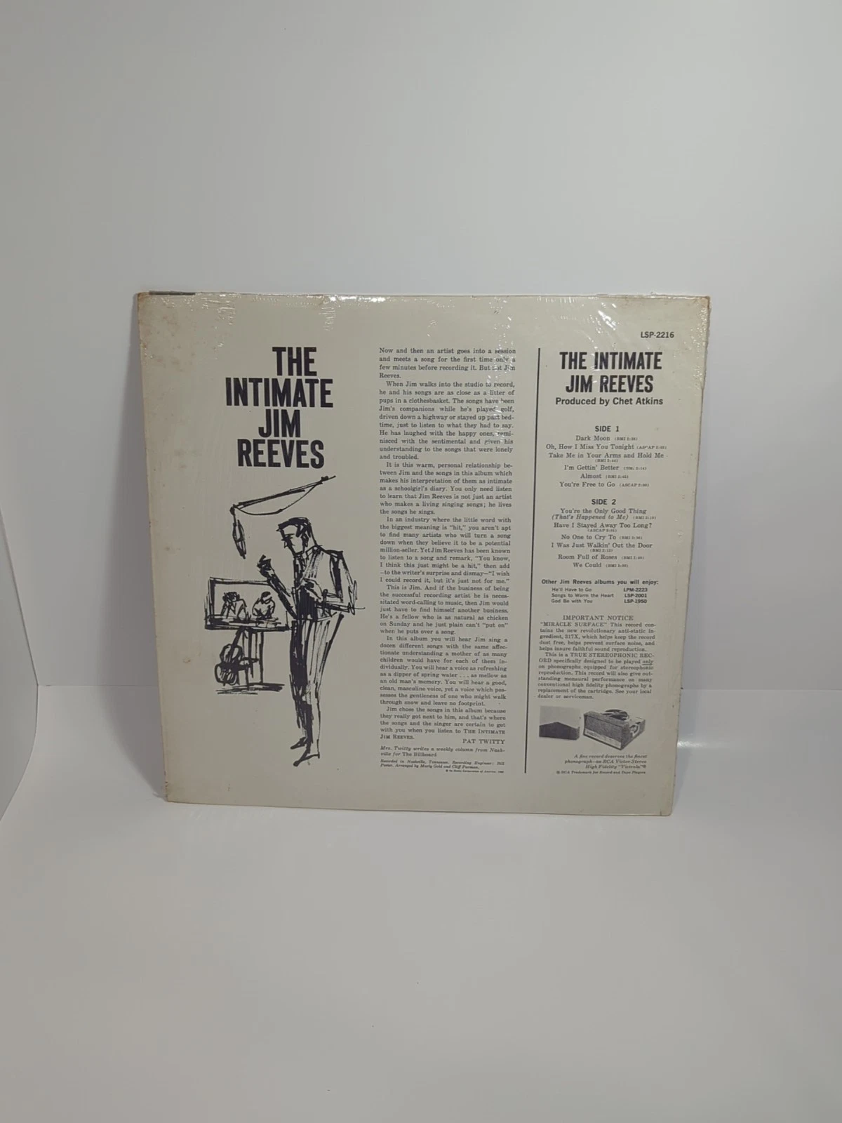 The Intimate Jim Reeves Vinyl LP Classic Country Record Album