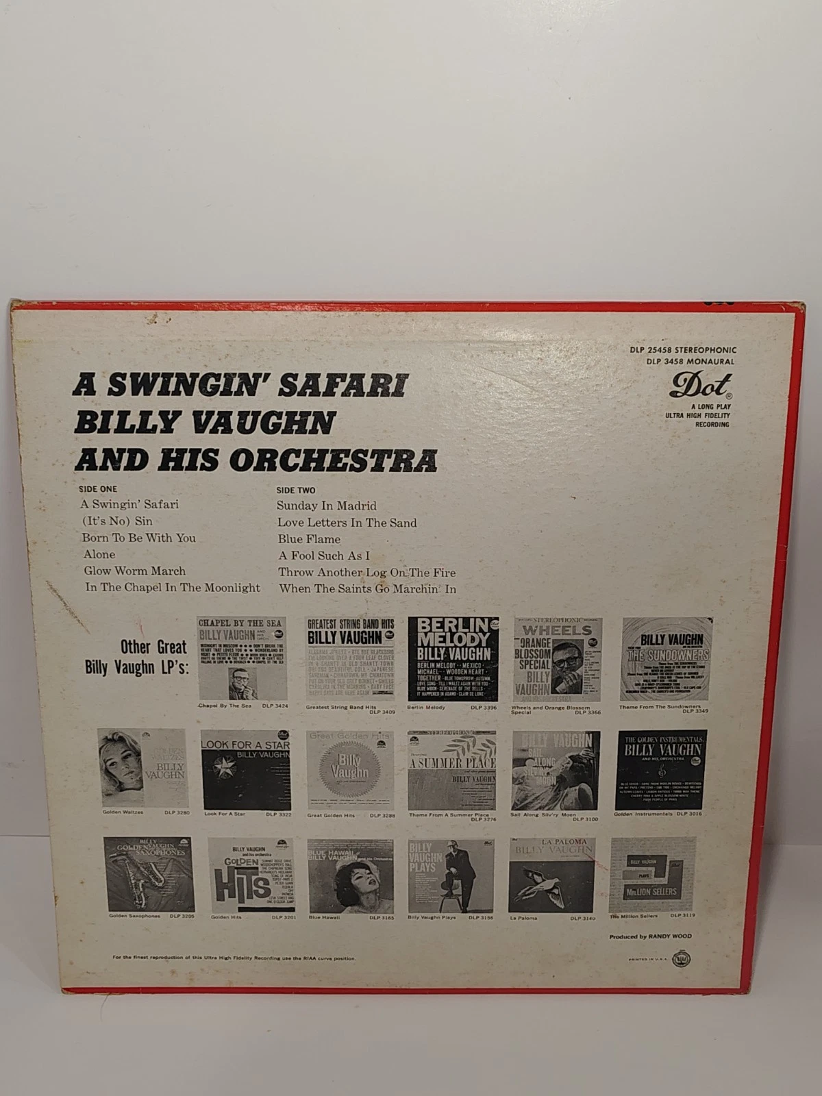 A Swingin' Safari Vinyl Record Billy Vaughn Orchestra