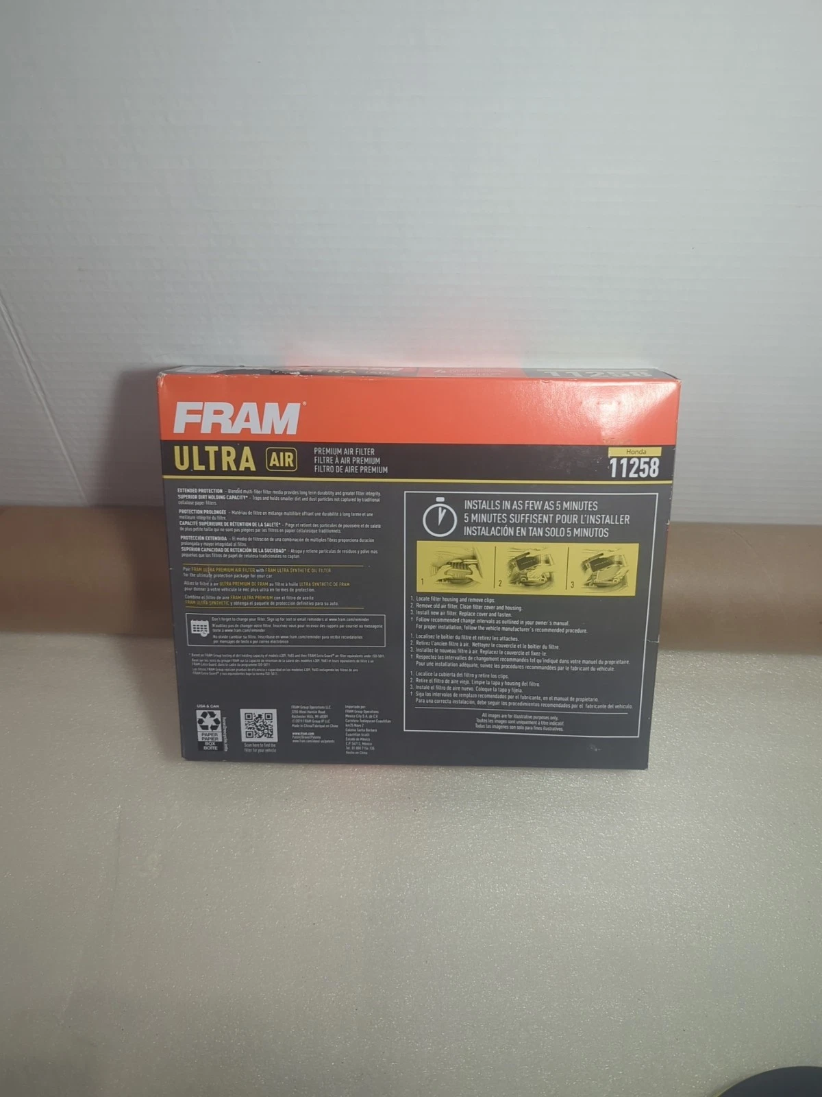 FRAM Ultra Air Filter 11258 High-Performance Engine Replacement