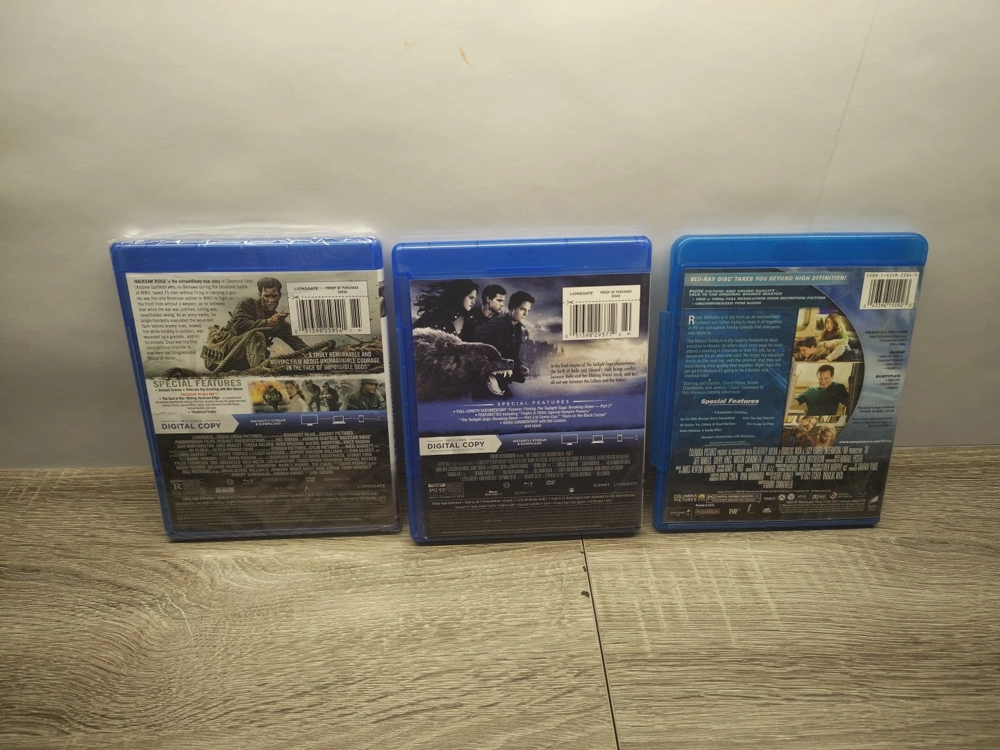 Blu-ray Movie Bundle 3 Films Mixed Titles Collection DVD Disc Lot