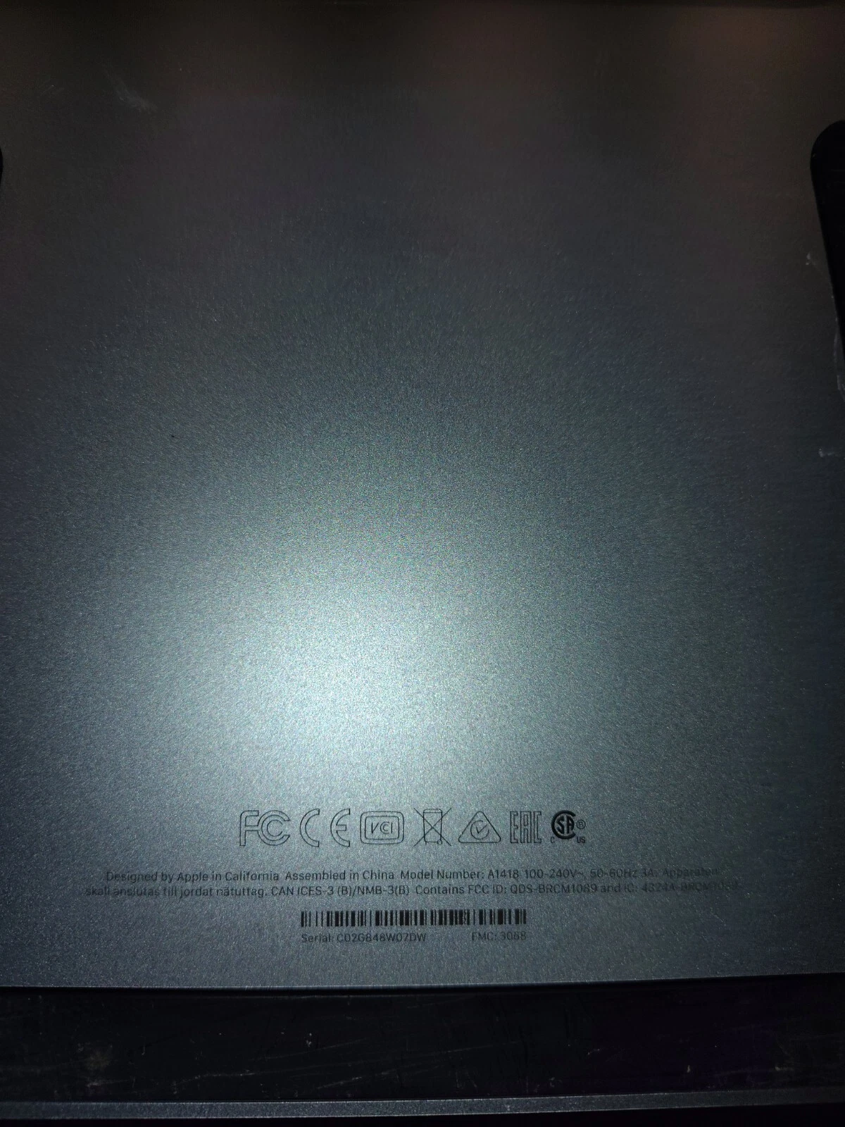 Apple iMac Aluminum Rear Case Back Cover A1311 A1312 Unibody Housing Shell