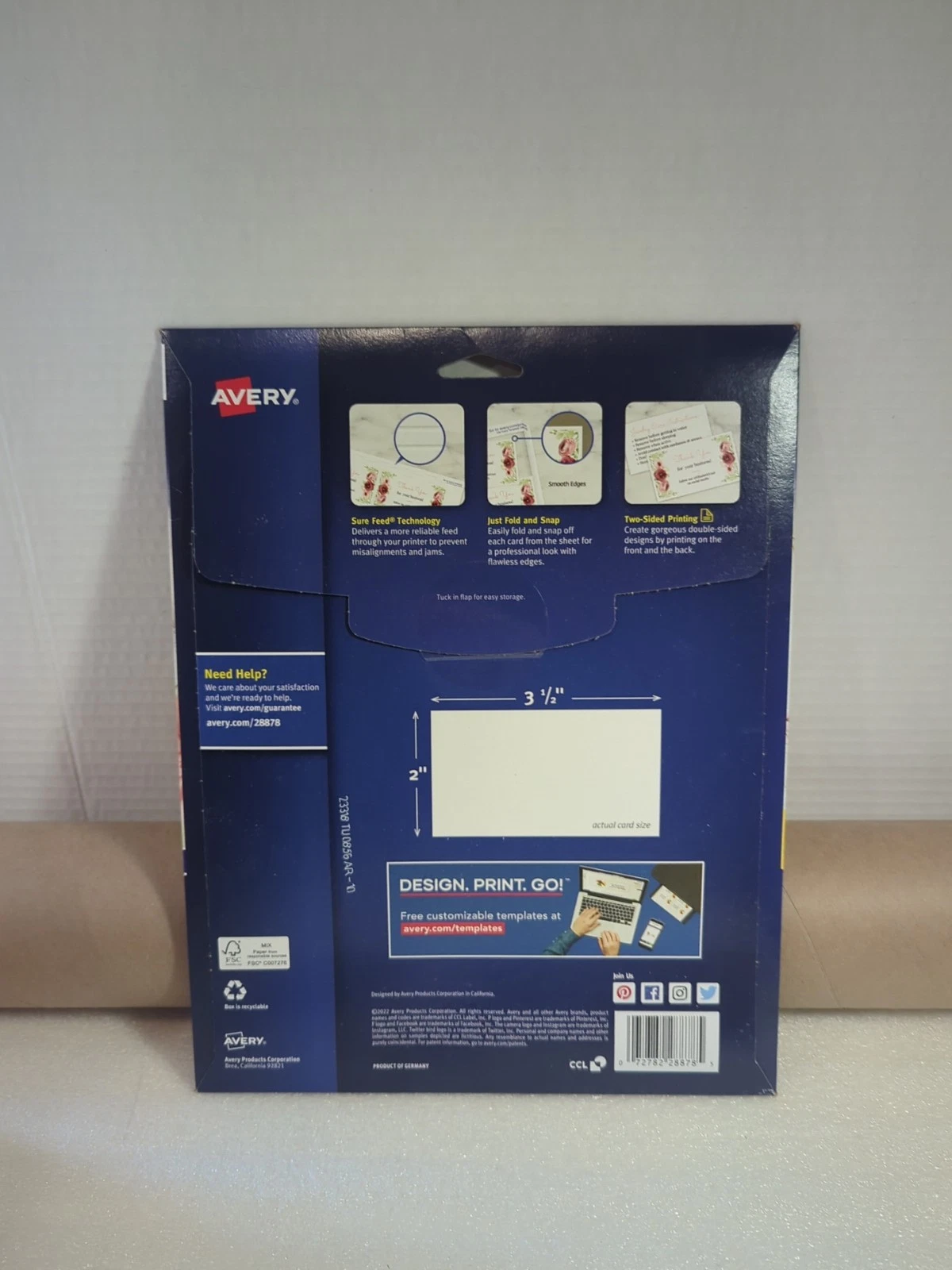 Avery Matte White Business Cards Printable Card Stock Sheets