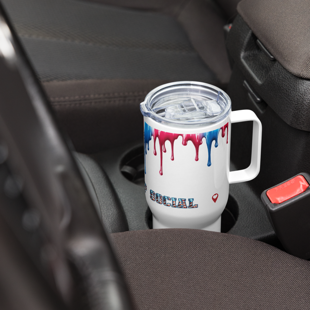 West Drip Social Drip Art Travel Mug