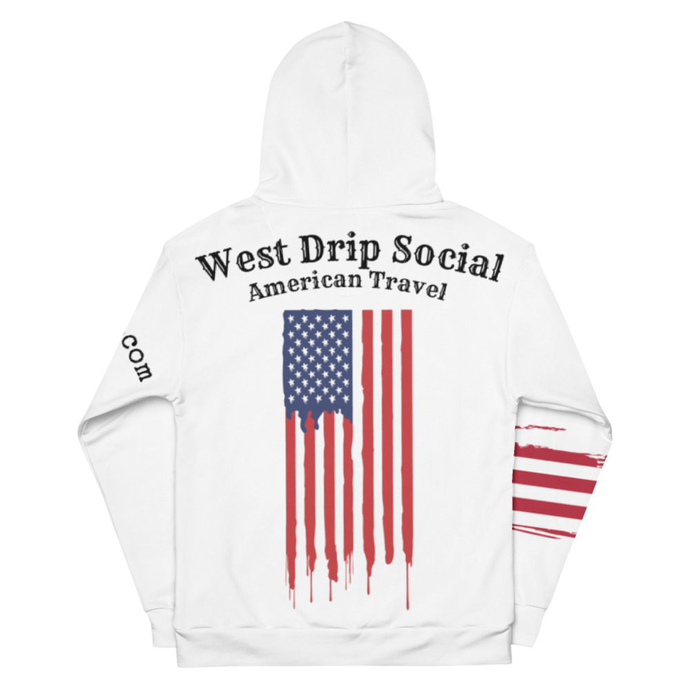 West Drip Social American Travel Hoodie