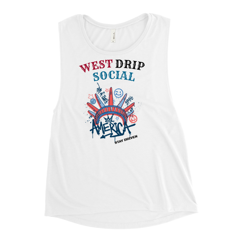 West Drip Social Women’s Muscle Tank Top