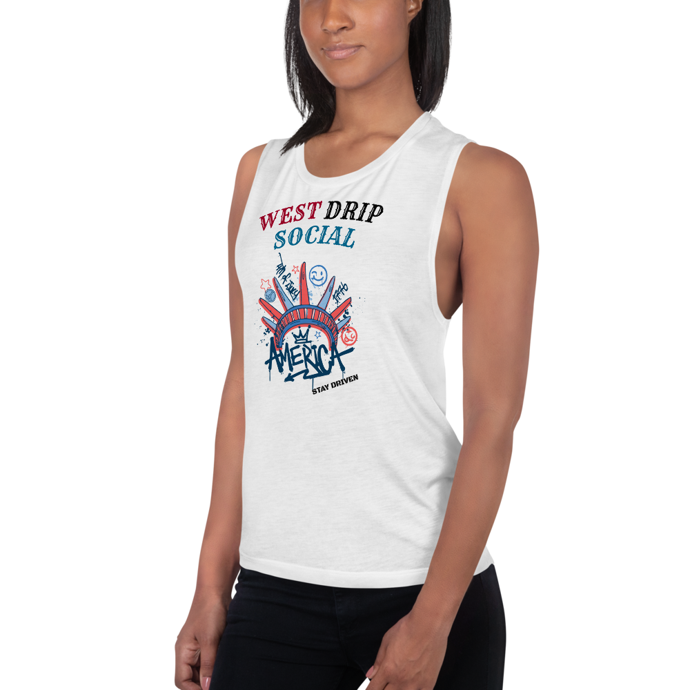 West Drip Social Women’s Muscle Tank Top