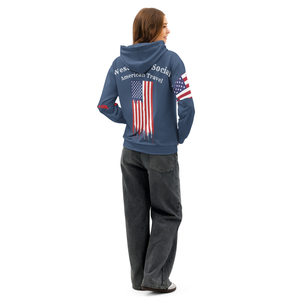 West Drip Social American Travel Hoodie