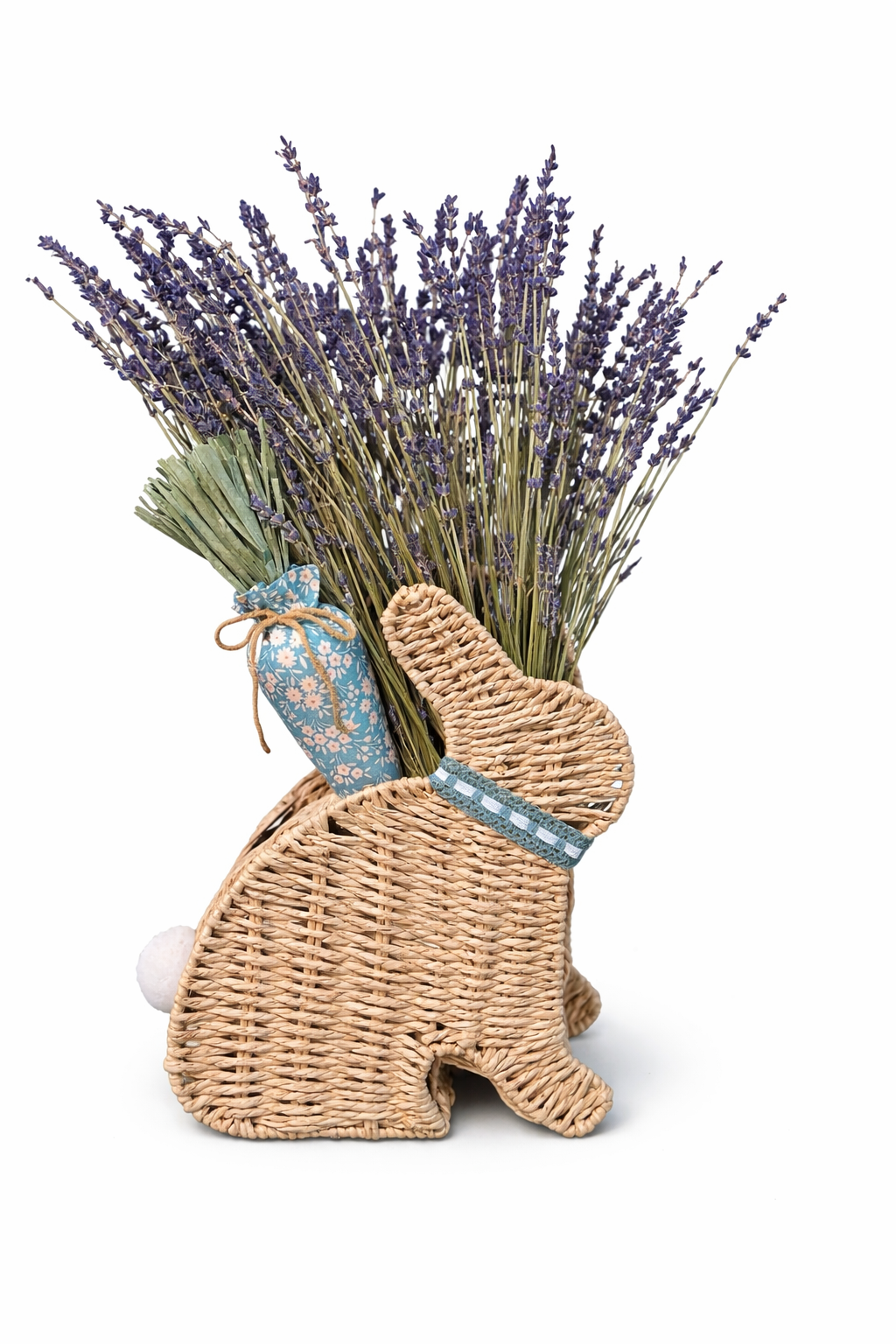 Wicker Bunny Lavender Basket