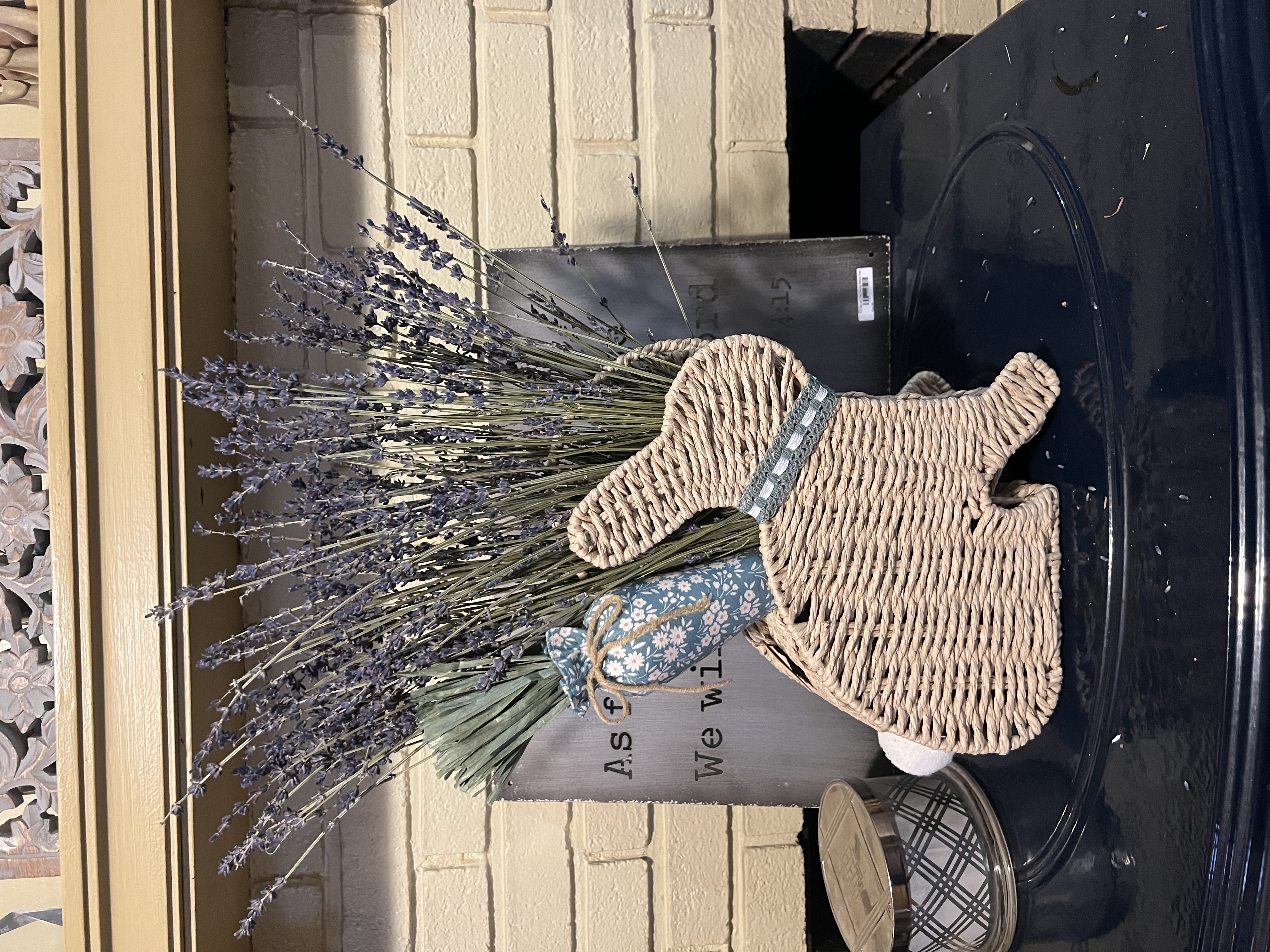 Wicker Bunny Lavender Basket