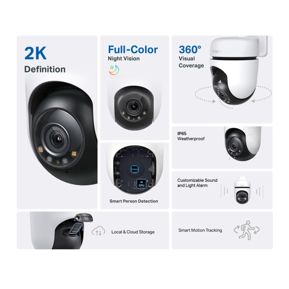 Tapo Outdoor Pan/Tilt Security Wi-Fi Camera | TAPO - C510WS