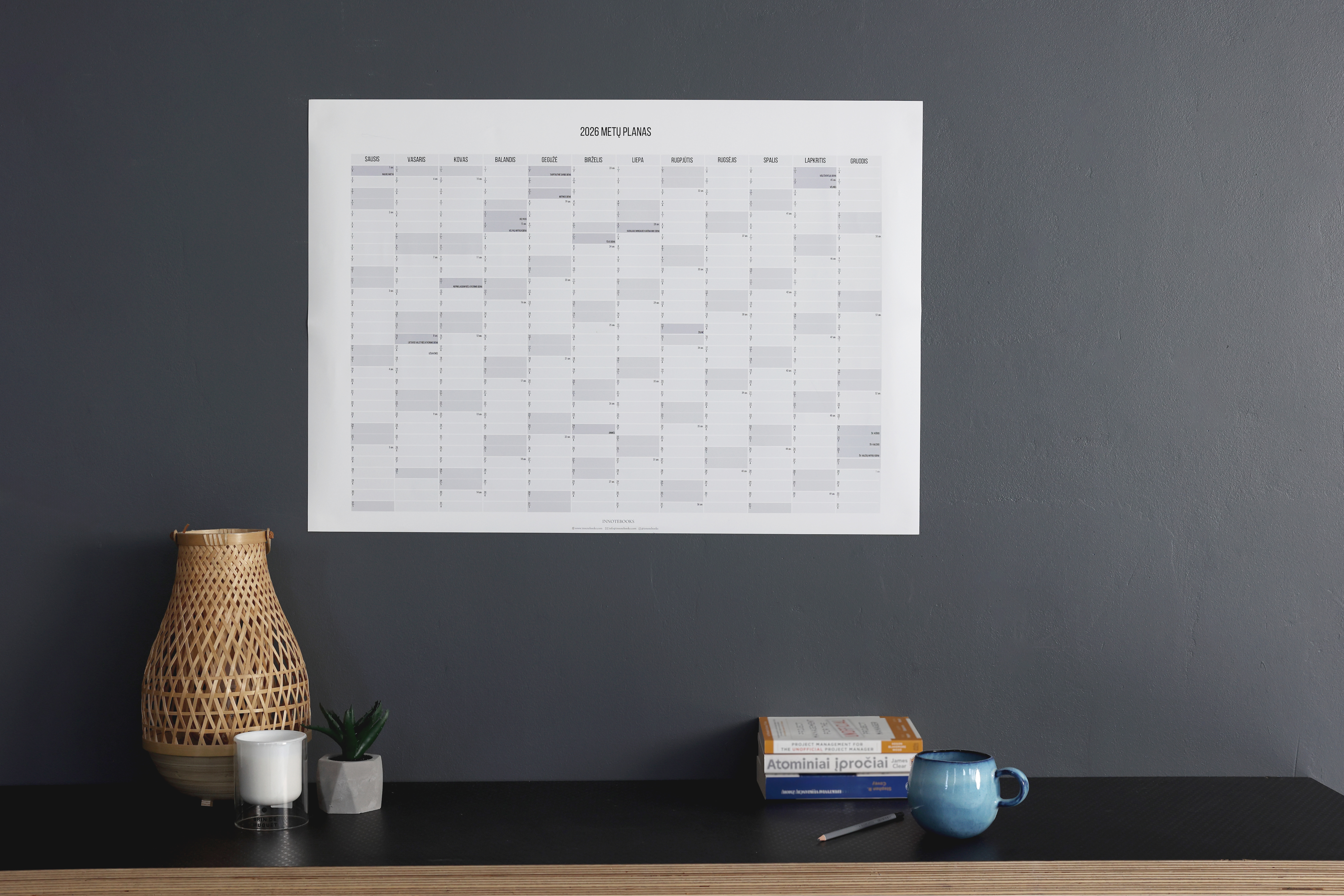 A1 sieninis 2026 metų kalendorius