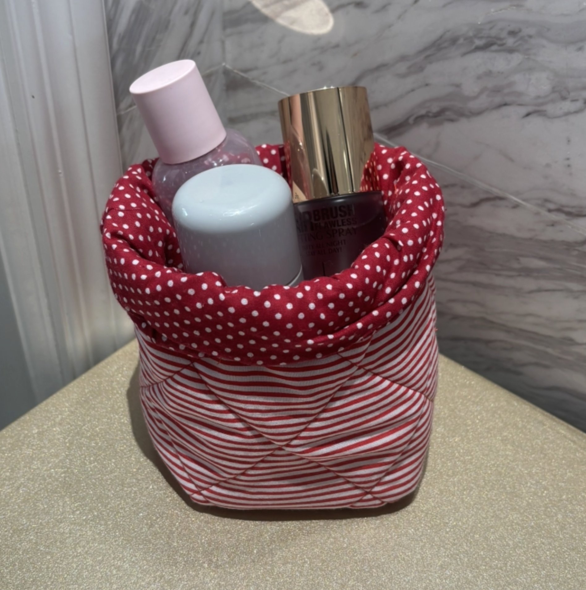 Quilted Fabric Storage Basket