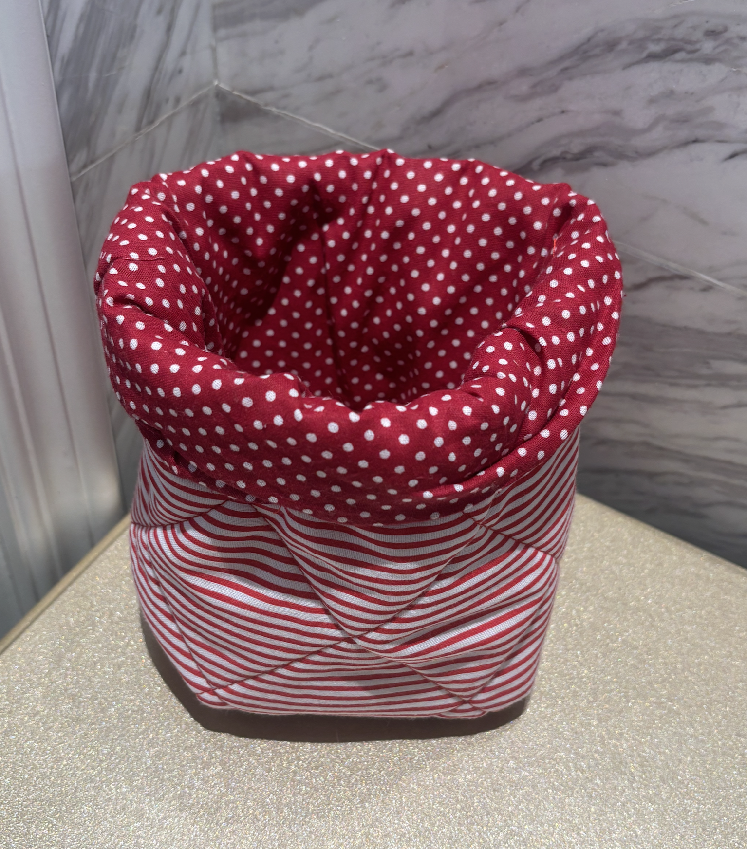 Quilted Fabric Storage Basket