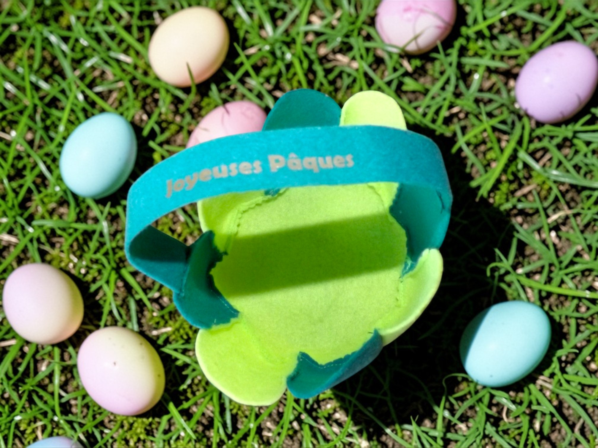 Petit panier de Pâques en feutrine – Joyeuses Pâques