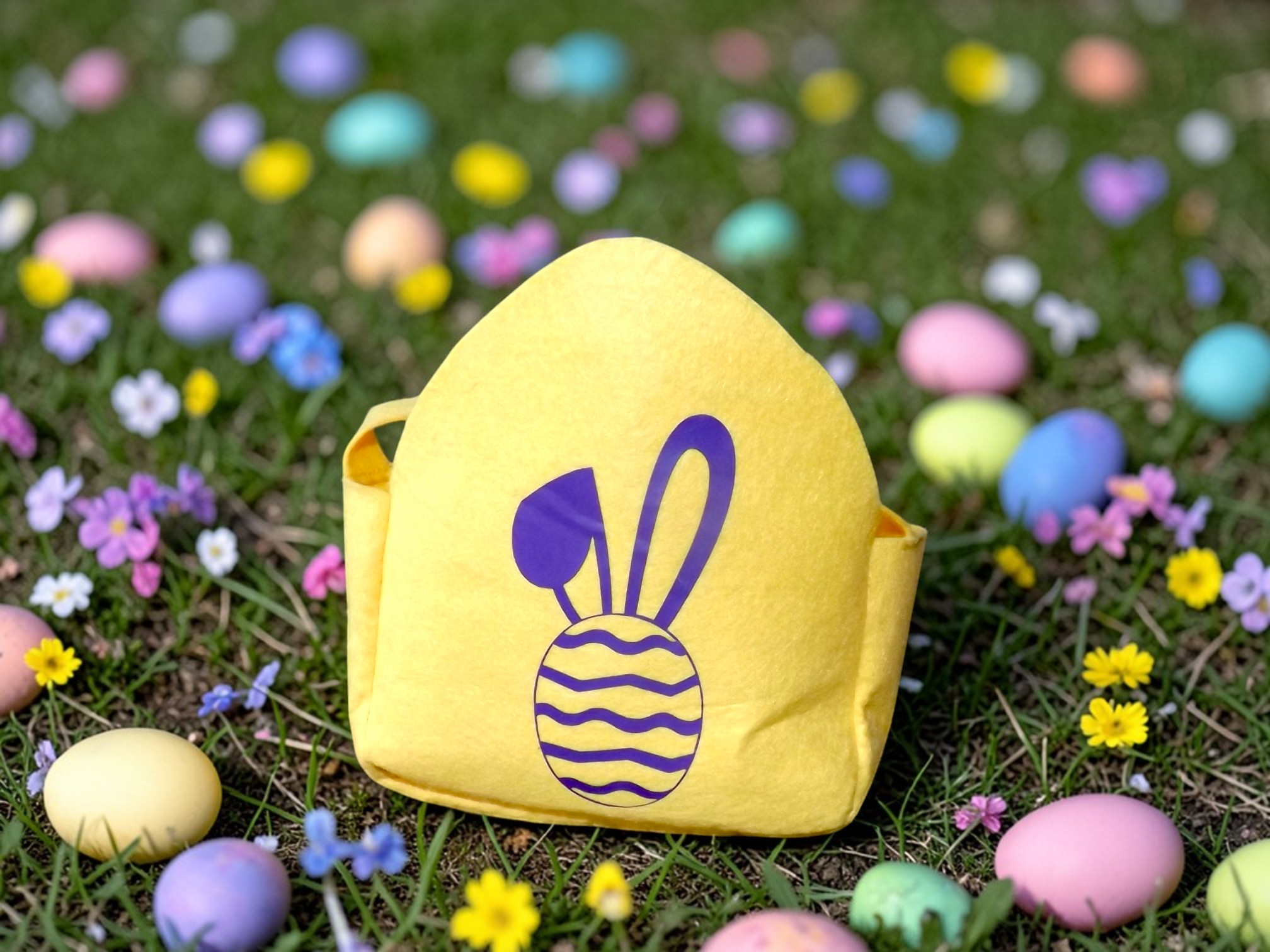 Petit panier de Pâques en feutrine – idéal pour la chasse aux œufs 🐣