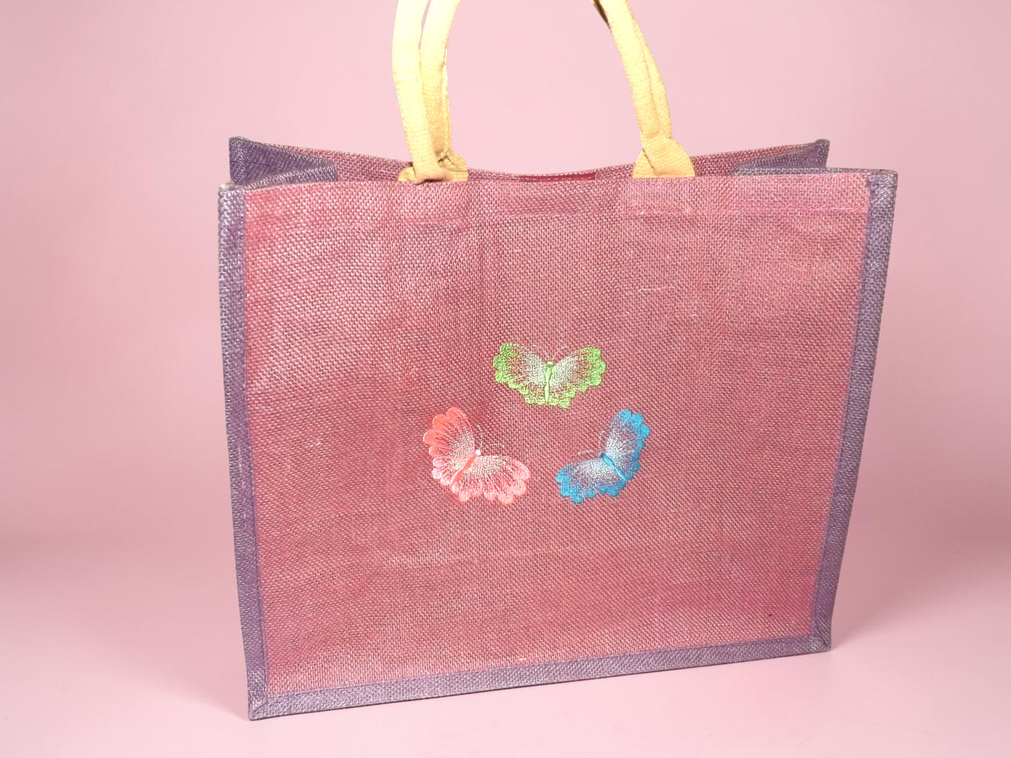 🛍️ Sac cabas + porte clé papillon en résine