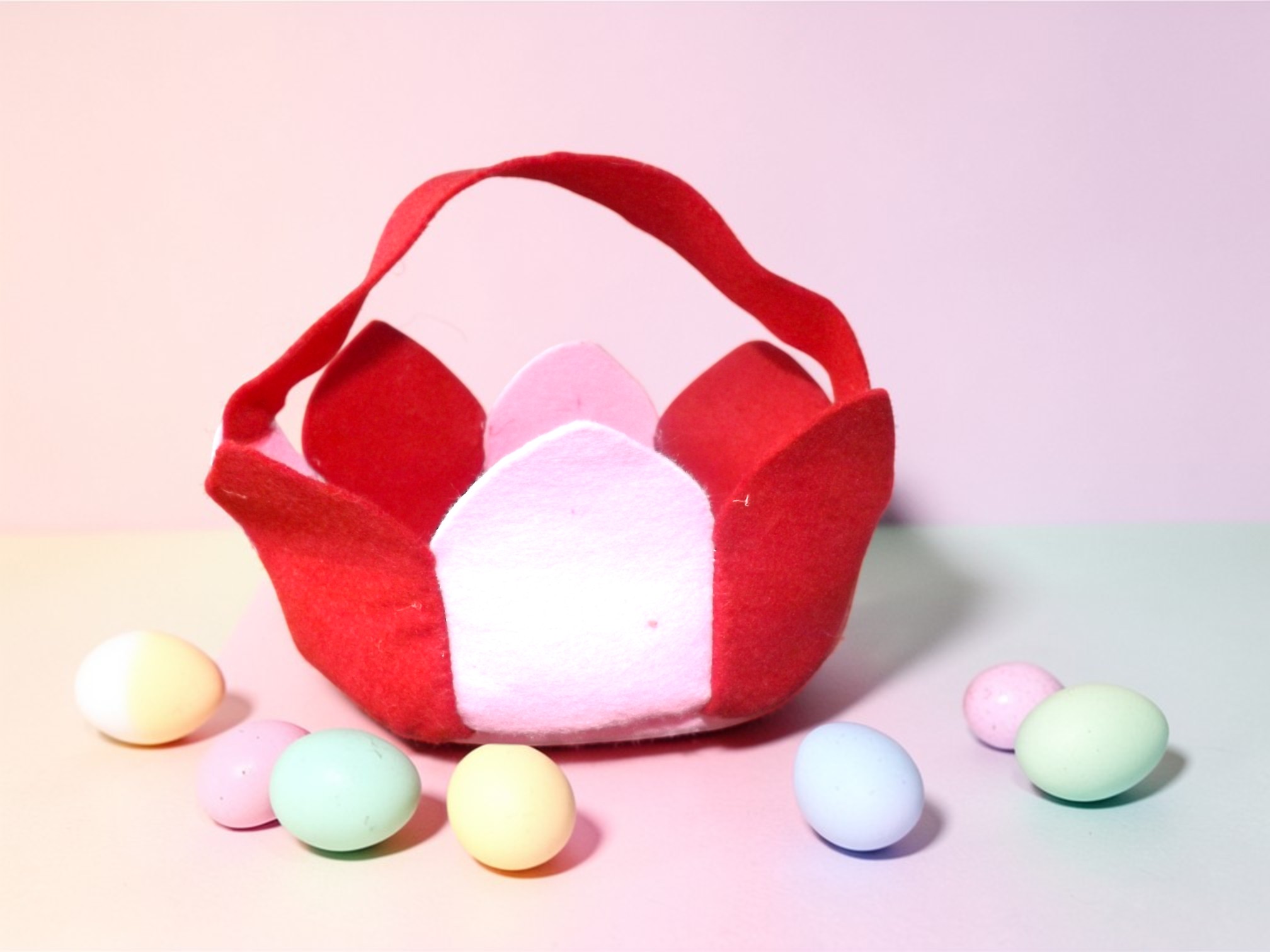 Petit panier de Pâques en feutrine – idéal pour la chasse aux œufs 🐣