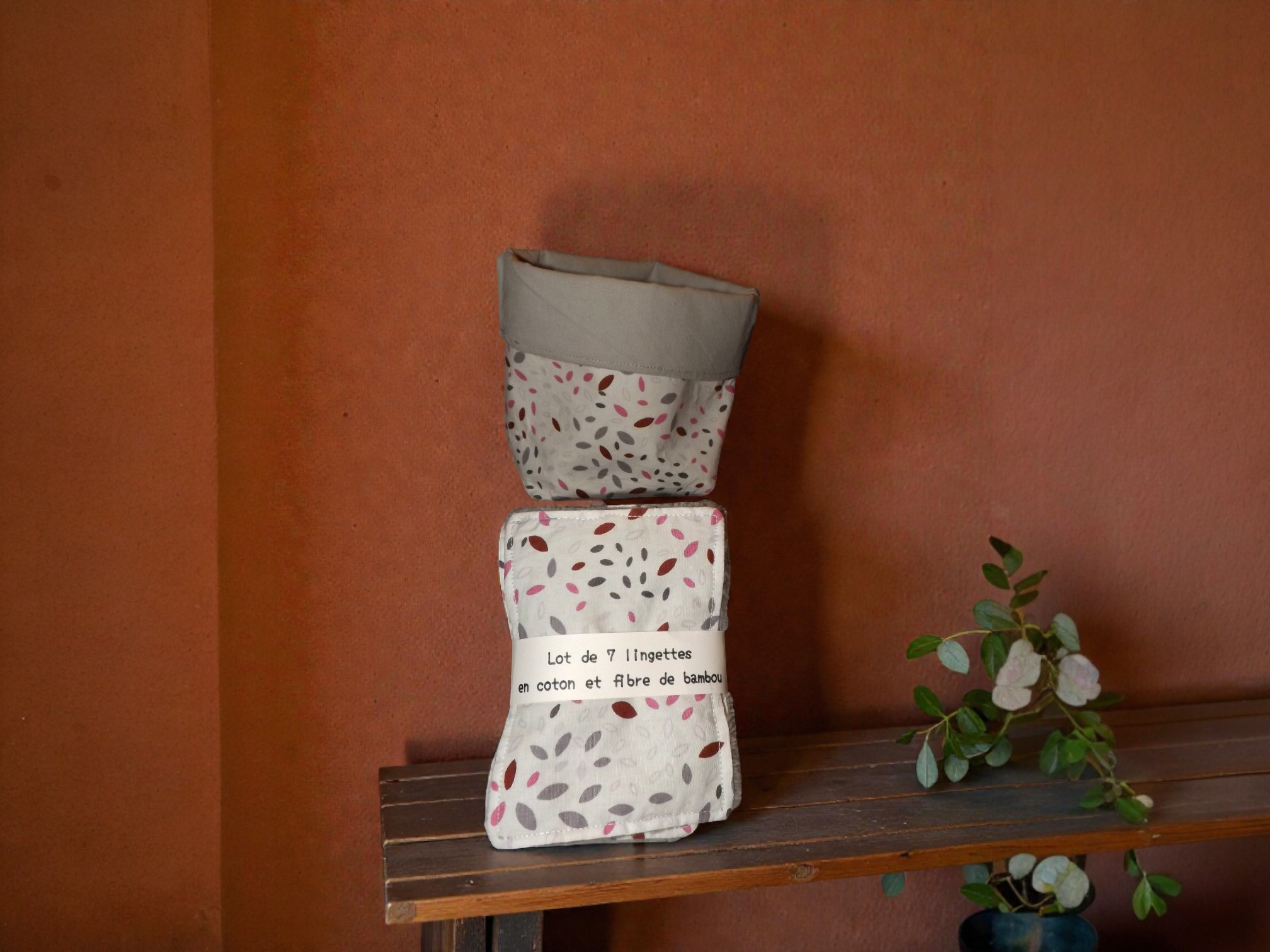 panière plus 7 lingettes assorties 