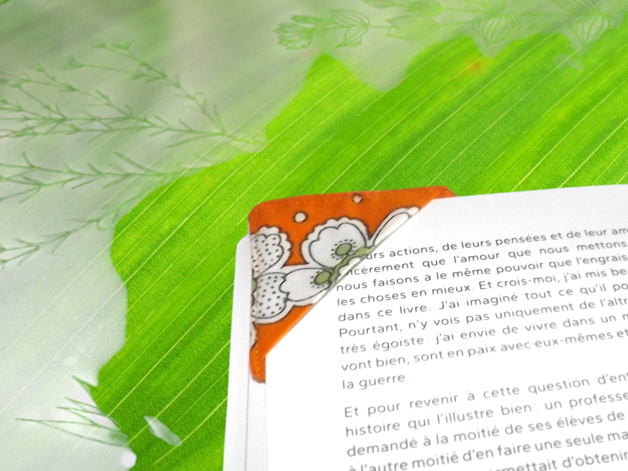 Pochette à livre "Chut je lis!" + son marque page 