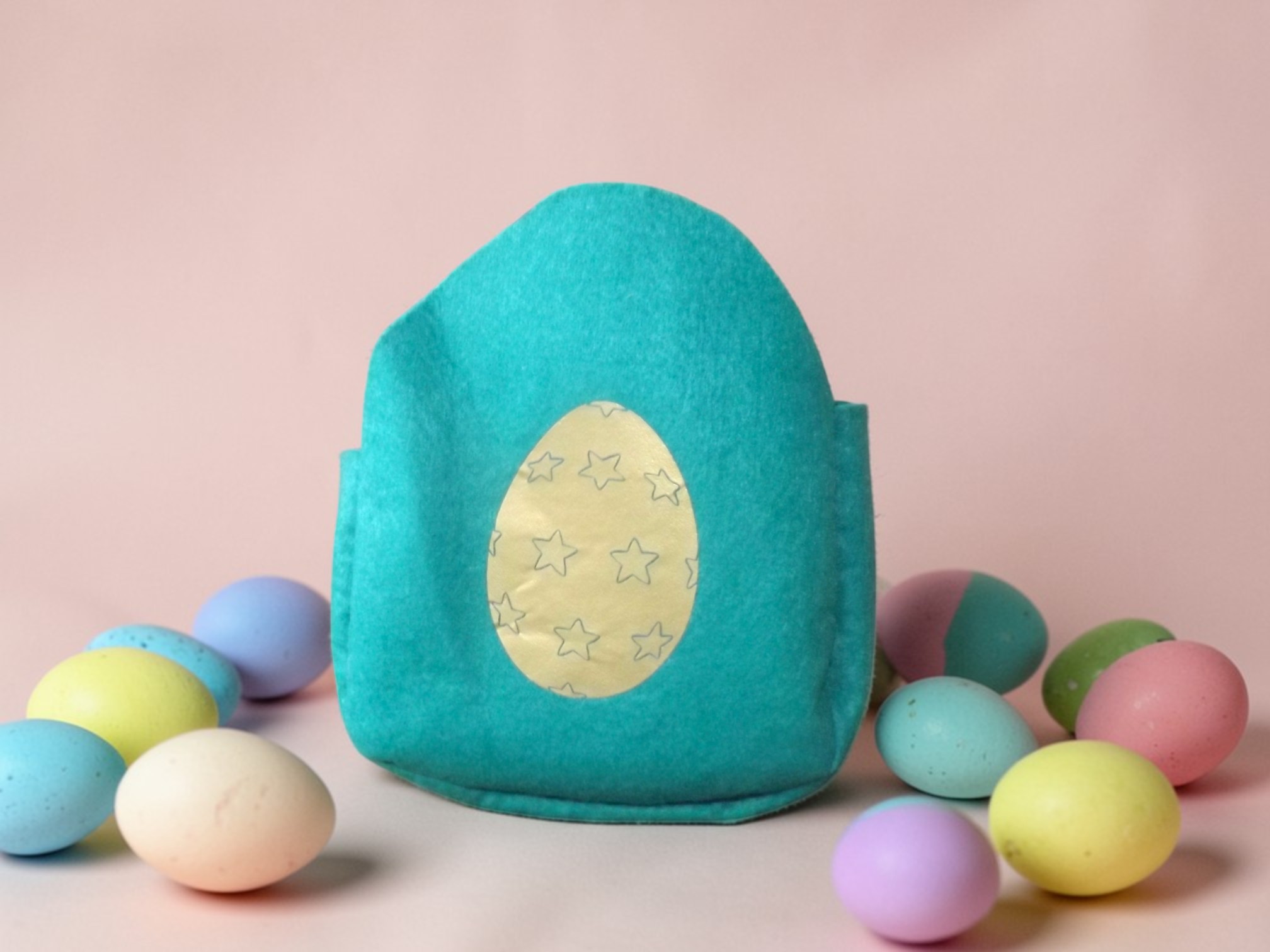 Petit panier de Pâques en feutrine – vert 