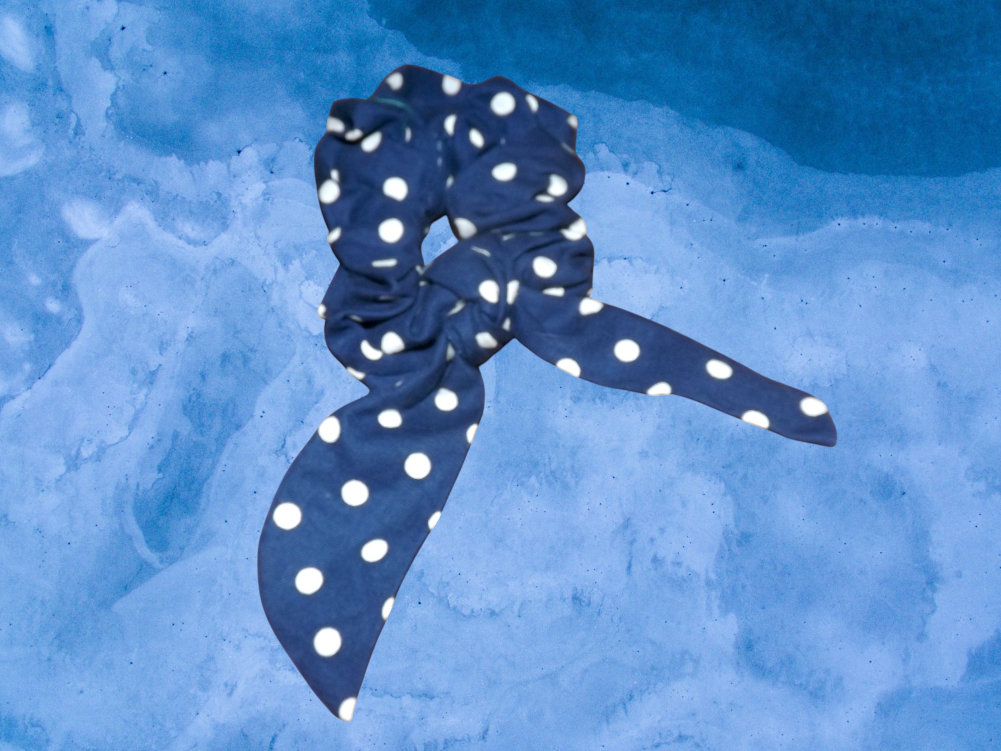 Mini foulchie marine à point blanc 