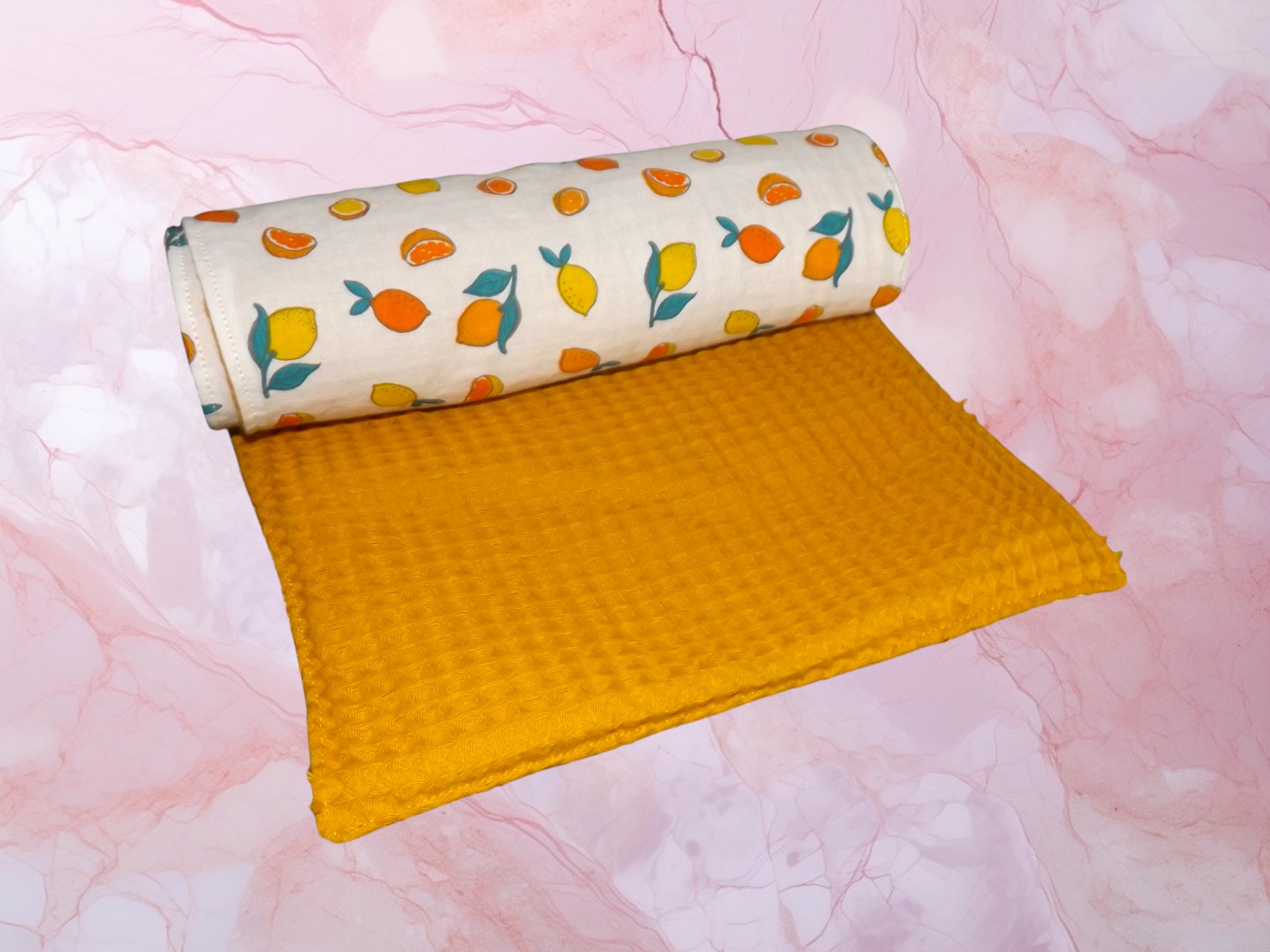 Essuie-tout lavable 6 feuilles tissus coton et nid d'abeilles 