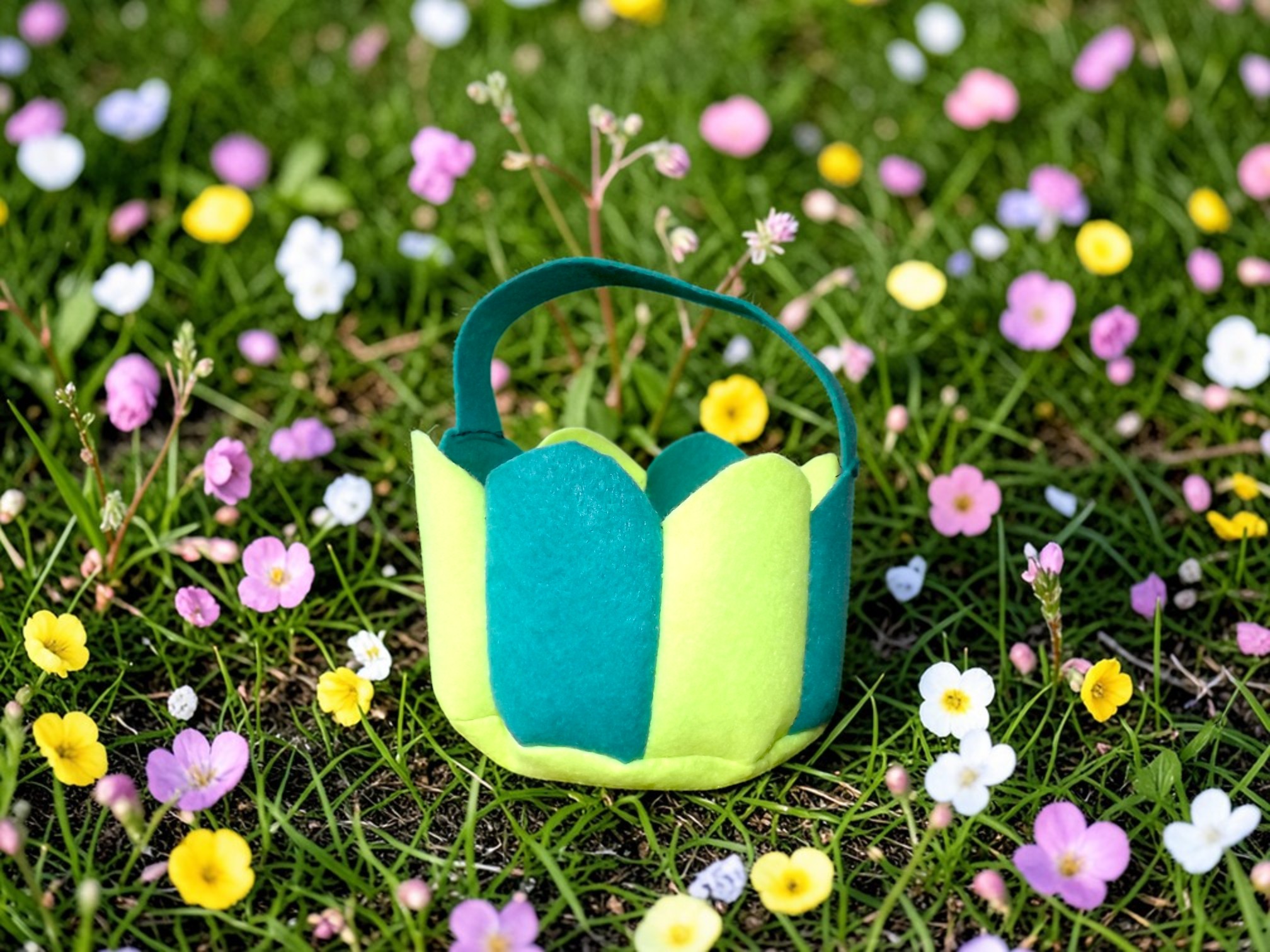 Petit panier de Pâques en feutrine – Joyeuses Pâques