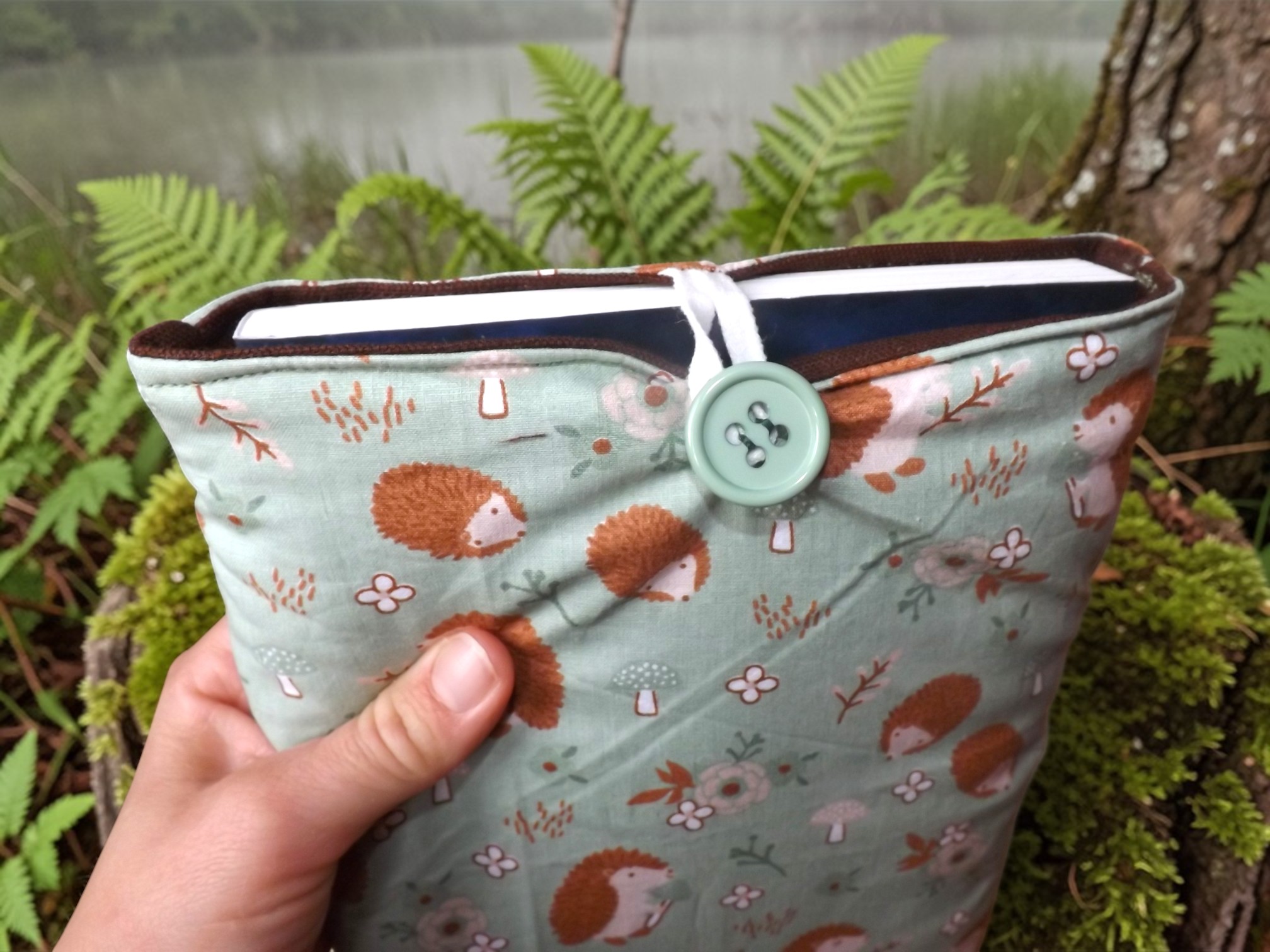 Pochette à livre thème hérissons 