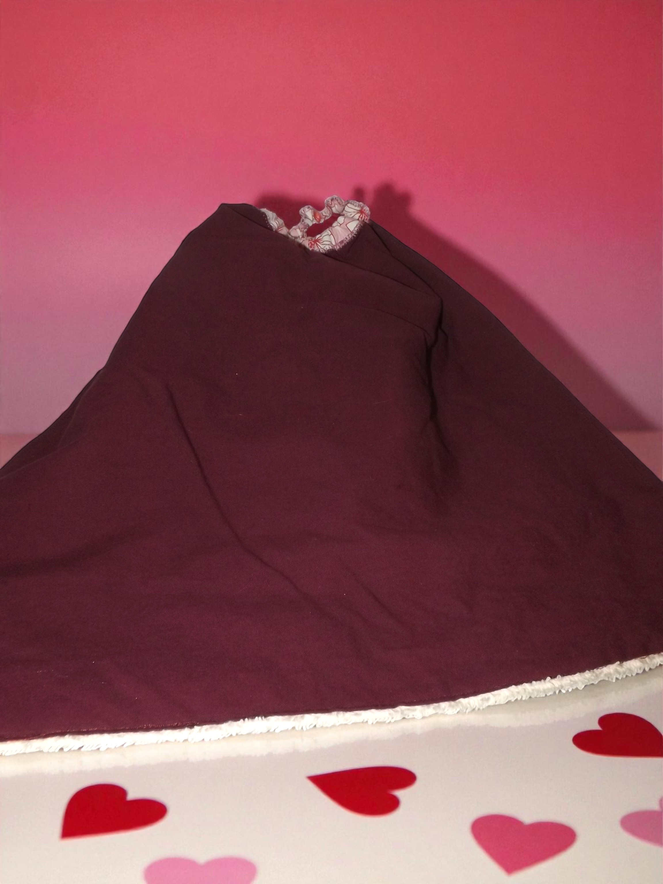 Serviette brodée enfant - rouge