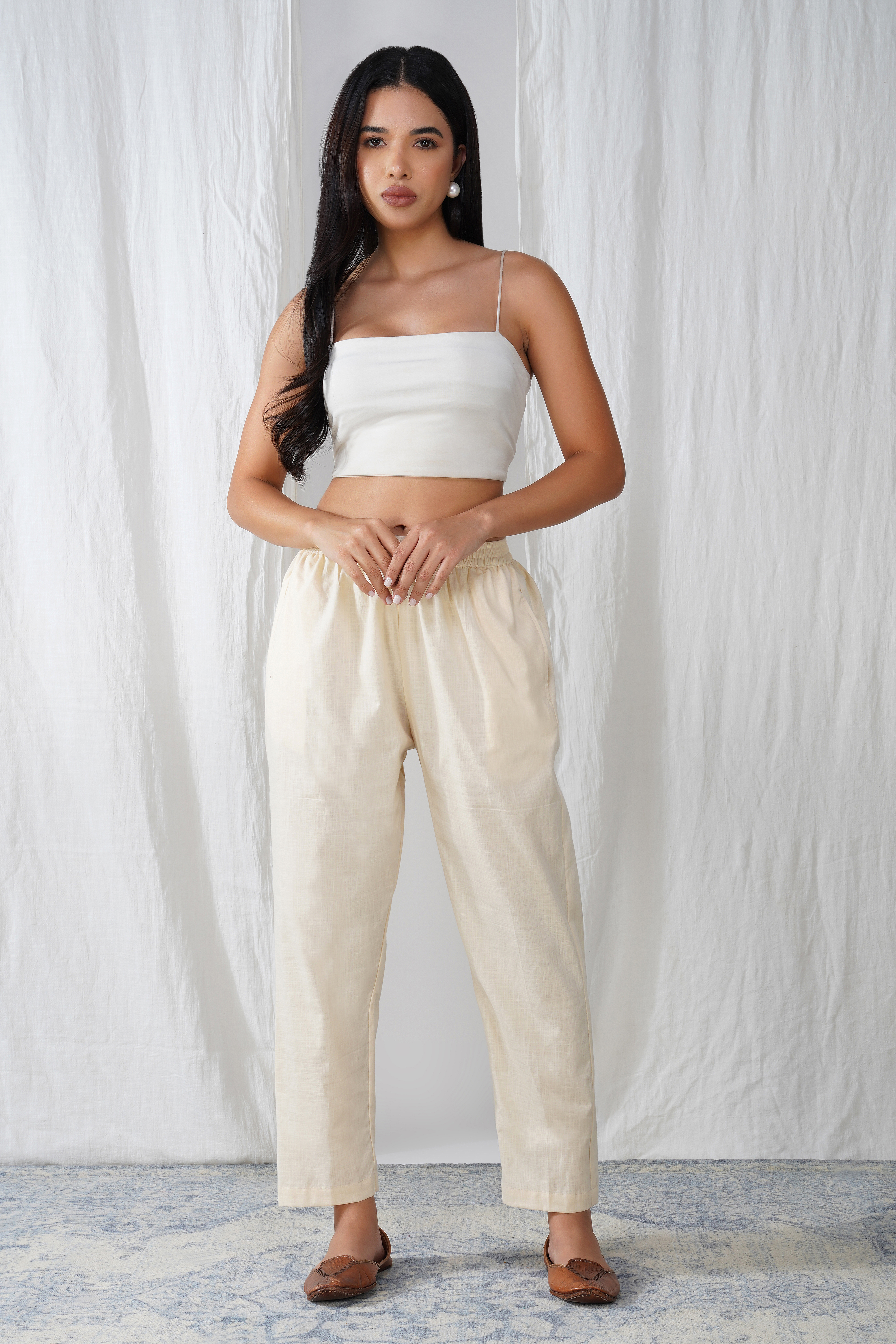 Women Cotton Slub Premium Pant