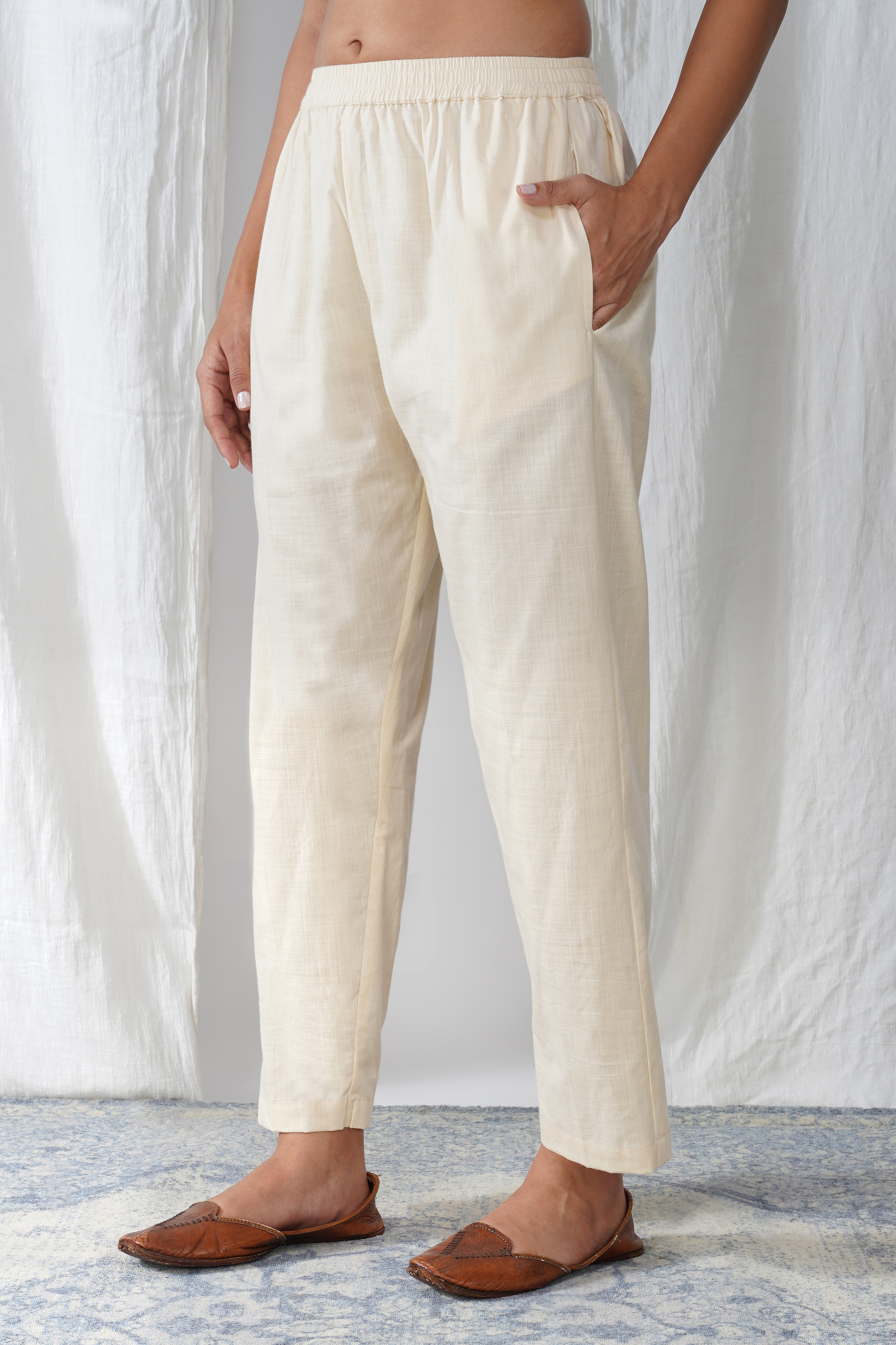 Women Cotton Slub Premium Pant