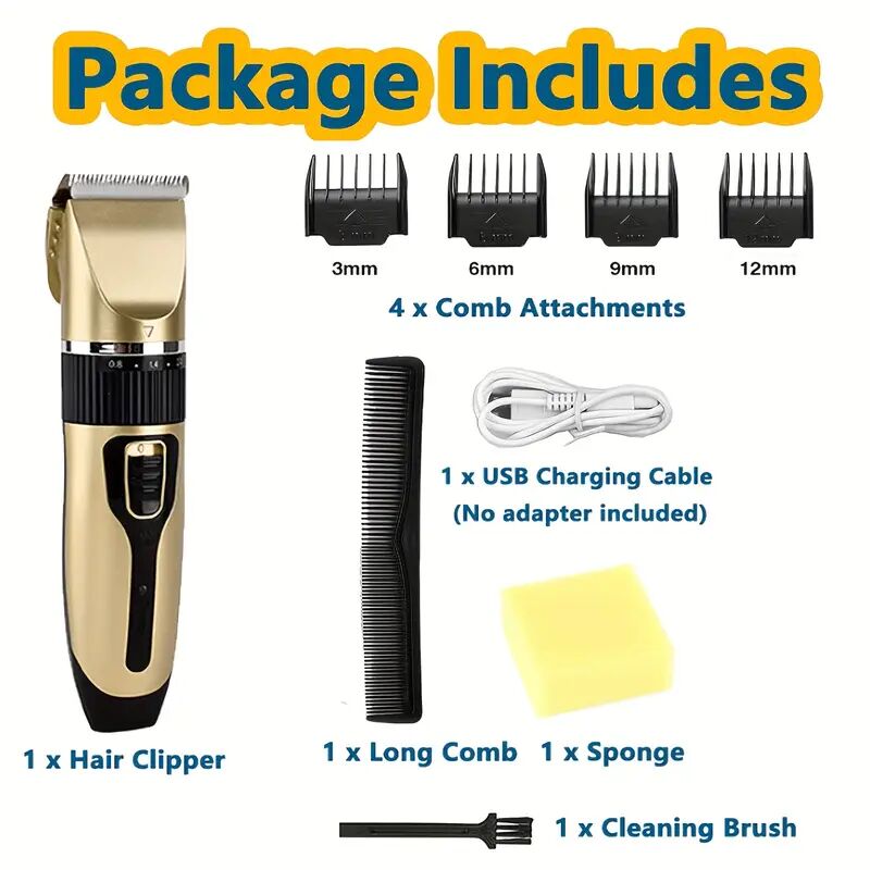 Profi Dog Clippers Electric Hair Trimmer Clippers, All-in-1 Body Hair Trimmer, Beard Shaver Precision Trimmer, 90 Minutes Ultrasonic Sharp Machine For Mens, Pets, Barber Salon, Without Battery