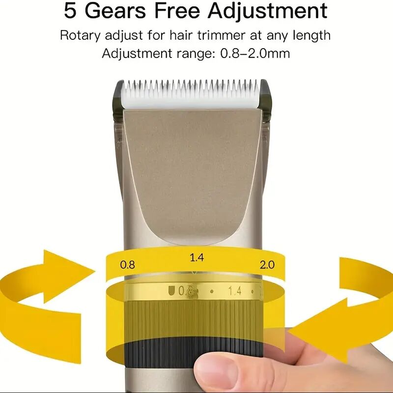 Profi Dog Clippers Electric Hair Trimmer Clippers, All-in-1 Body Hair Trimmer, Beard Shaver Precision Trimmer, 90 Minutes Ultrasonic Sharp Machine For Mens, Pets, Barber Salon, Without Battery