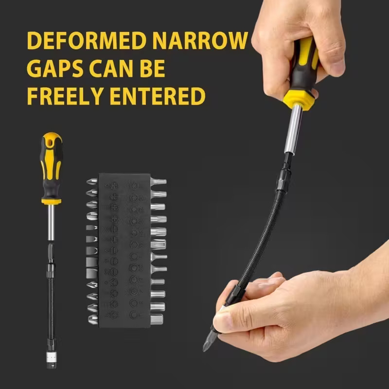 43PCS Magnetic Screwdriver Set – Professional Chrome Vanadium Steel Tools with Magnetizer, Ergonomic Grip & Storage Case for DIY, Home & Auto Repair