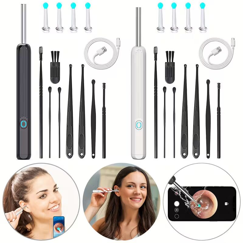 Clear Ears Earwax Removal Kit with HD Camera | 4 Ear Scoops & 8 Ear Tools | Rechargeable, Safe & Effective Ear Cleaner for Easy Home Use wax removal kit