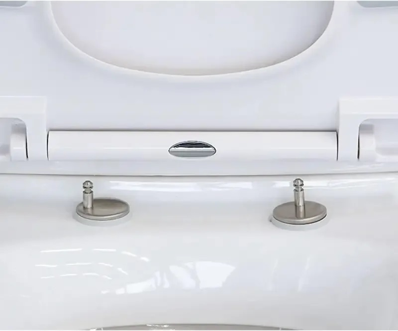 Quick Release Toilet Seat - with Soft Close Mechanism & Removable Hinges for Easy Cleaning - Universal Bathroom