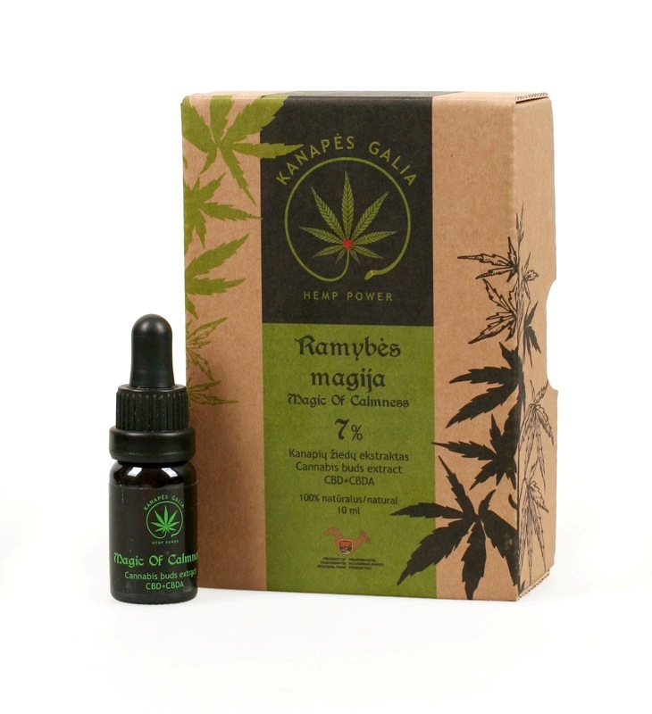 CBD+CBDA  aliejus 7% "Ramybės magija"