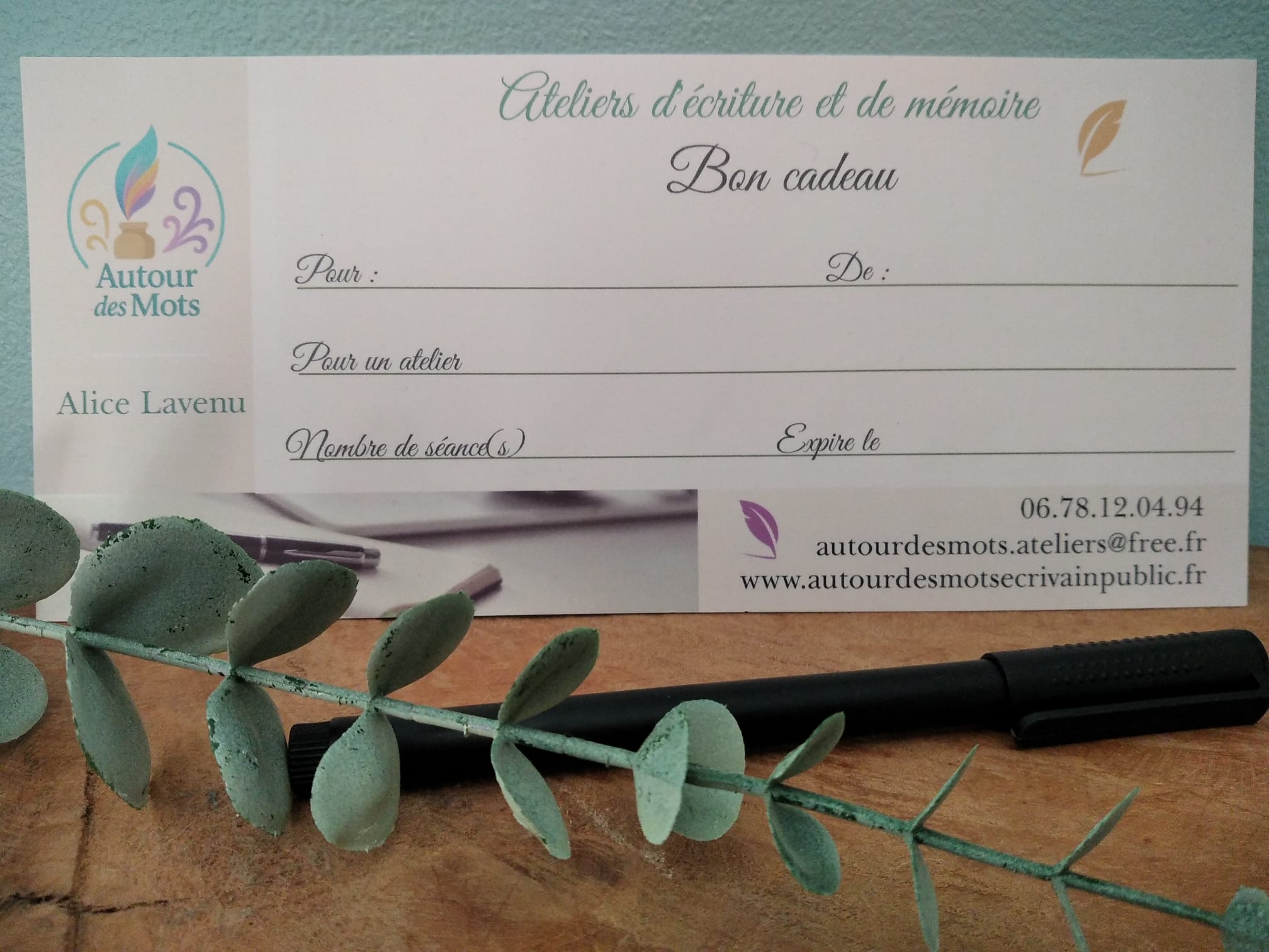 Bon cadeau séance découverte de l'atelier