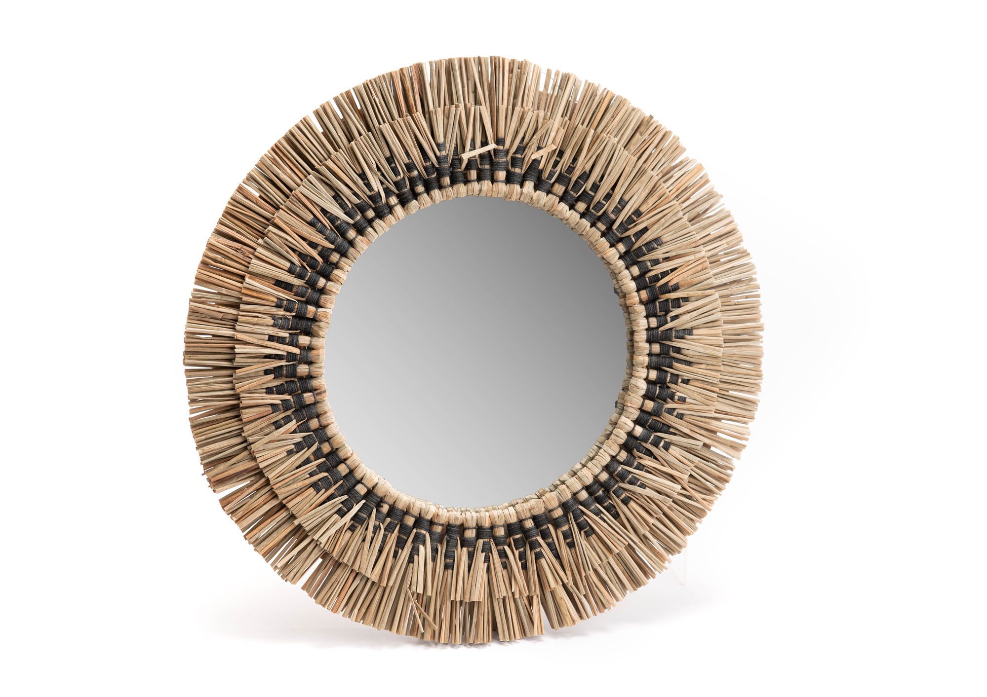 Miroir rond en paille D36
