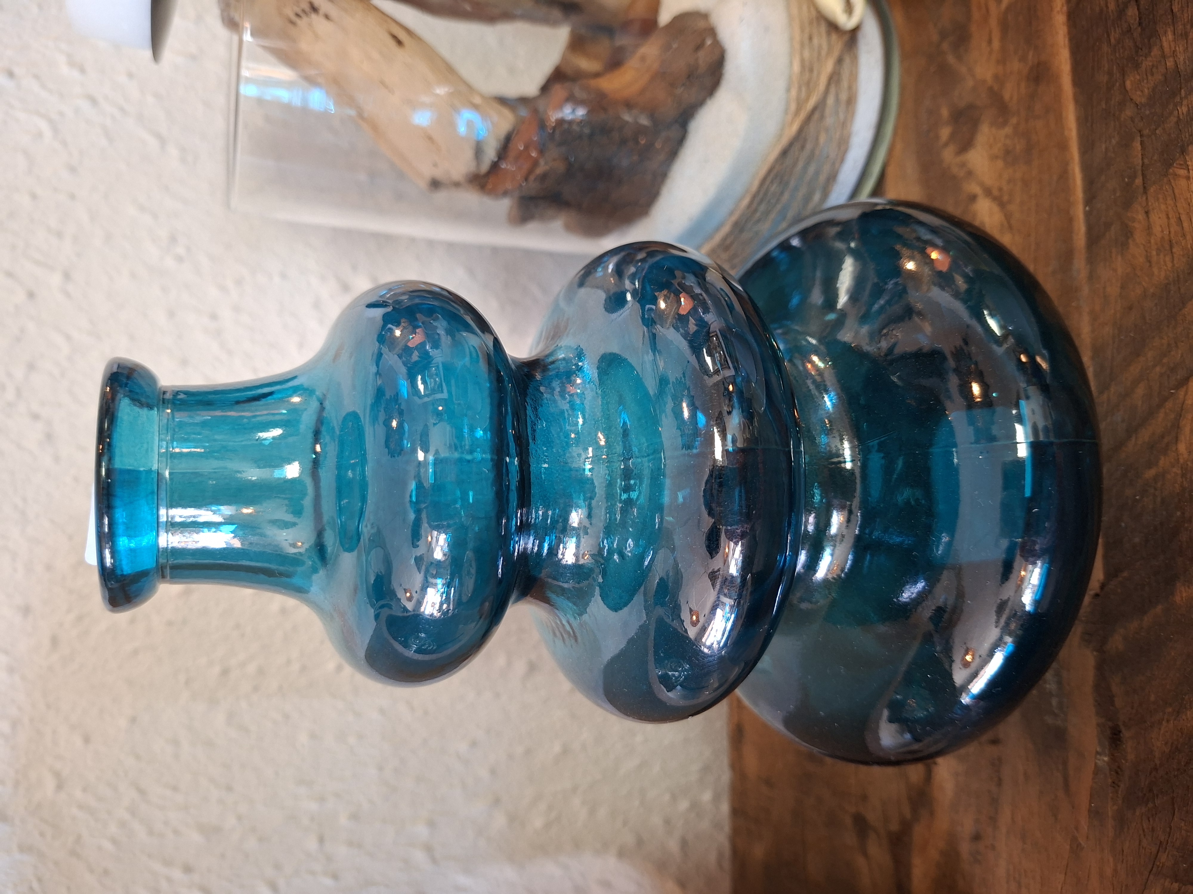 Vase décoratif en verre émeraude
