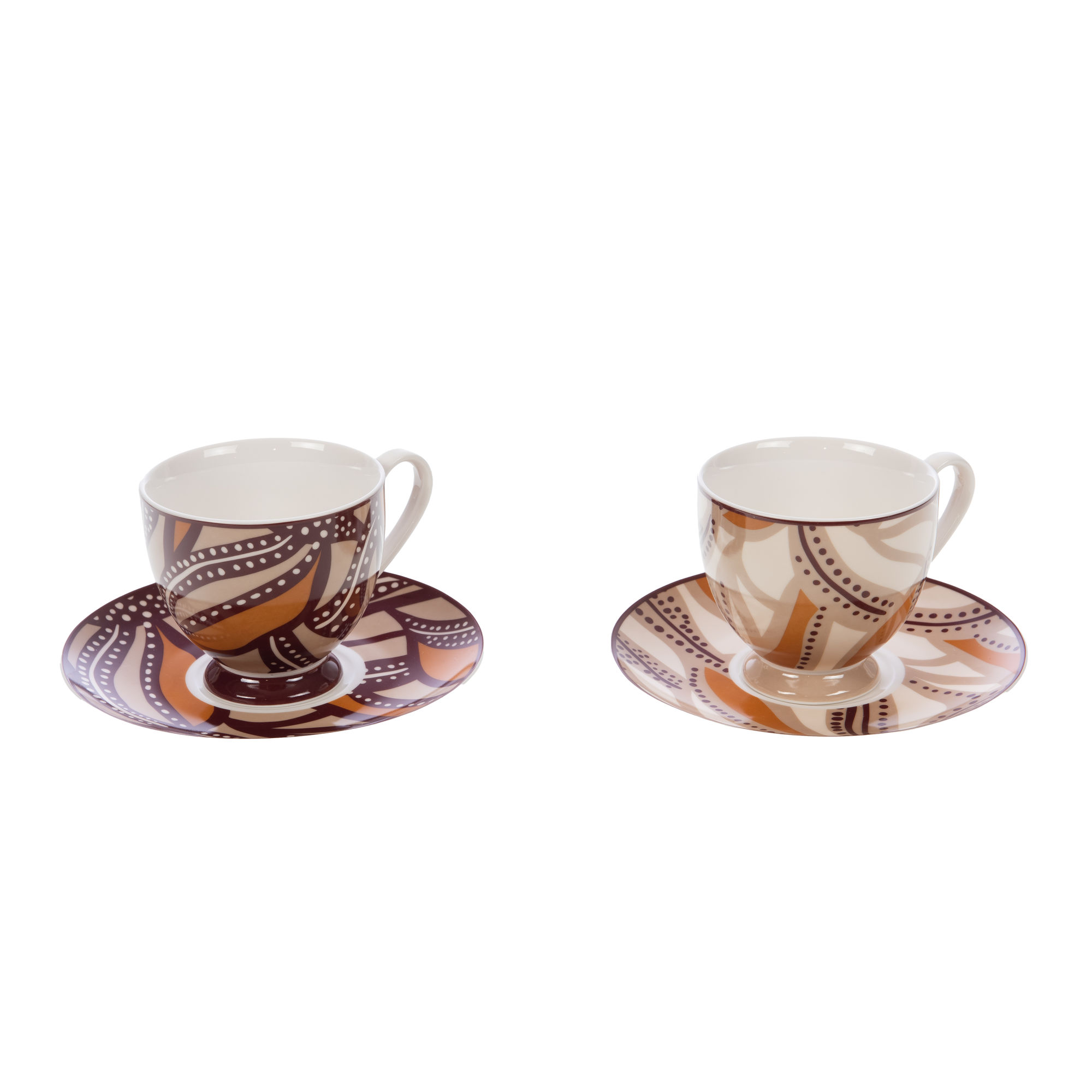 Coffret de 2 tasses à café ou thé décoratives Bettina