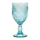 Verre à pied turquoise 30cl et Gobelet 28cl Fleurac