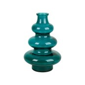 Vase décoratif en verre émeraude
