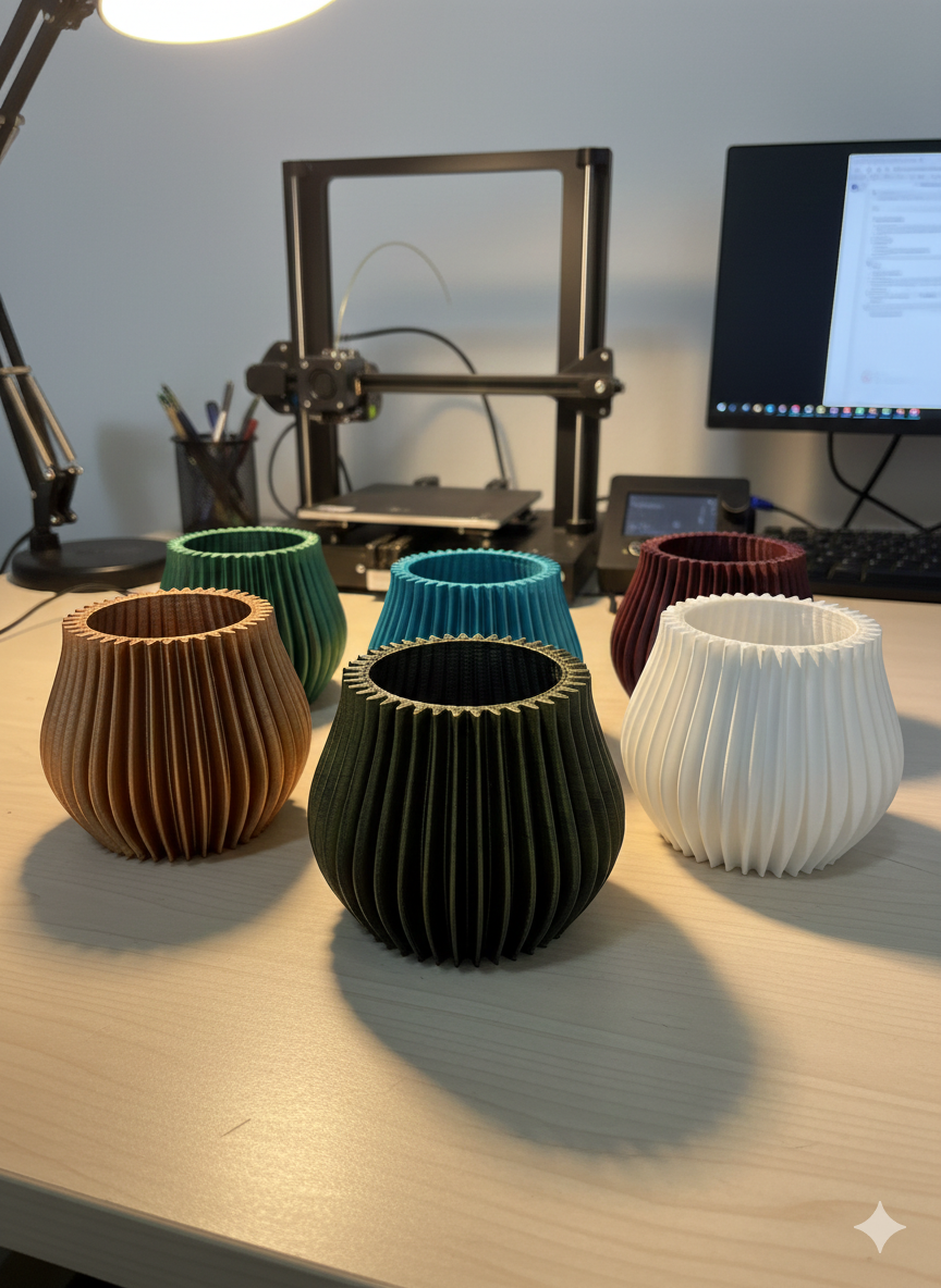 Design-Teelichthalter aus dem 3D-Drucker