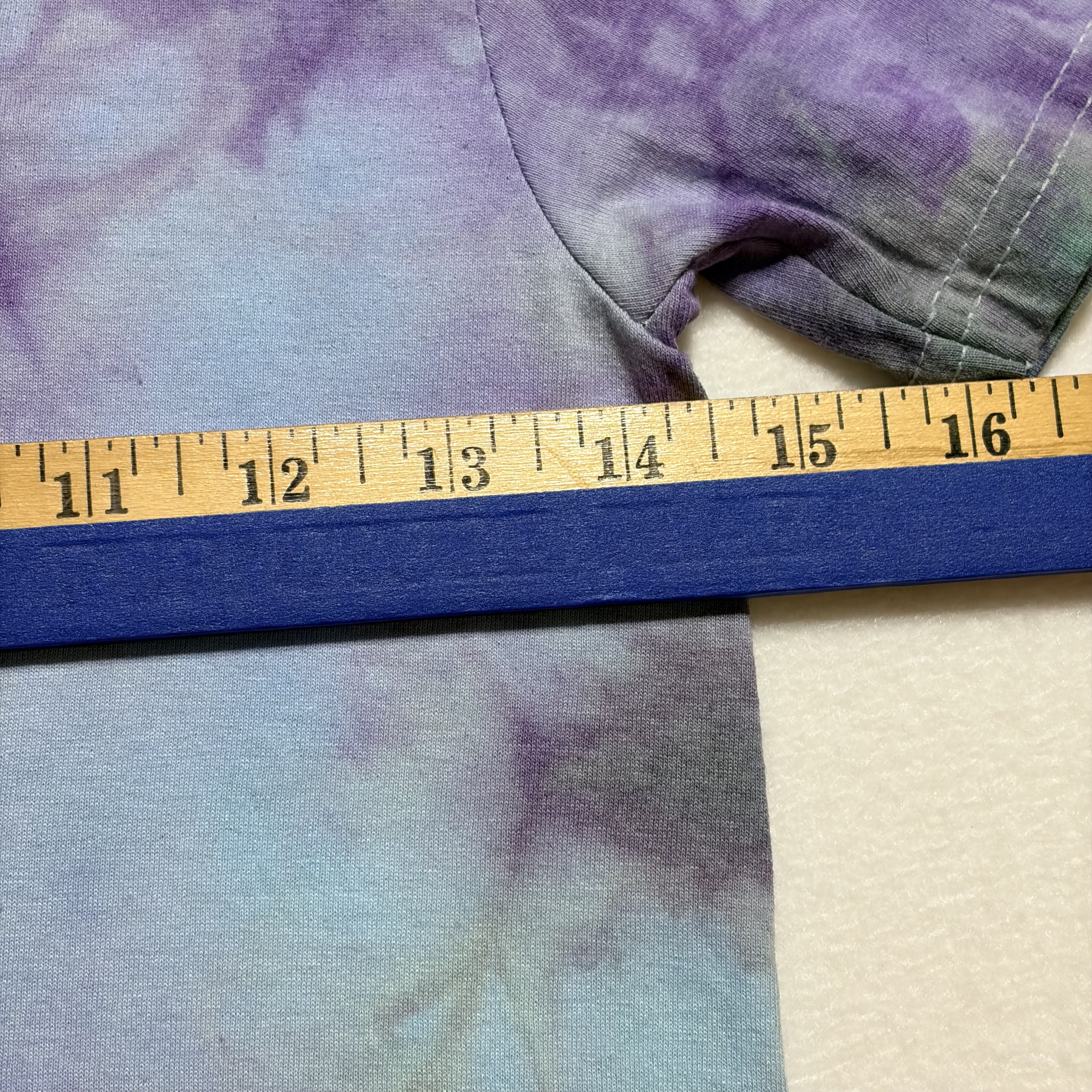 Youth Tie Dye T‑Shirt –Purple/Blue Pattern – Medium 50/50 Blend