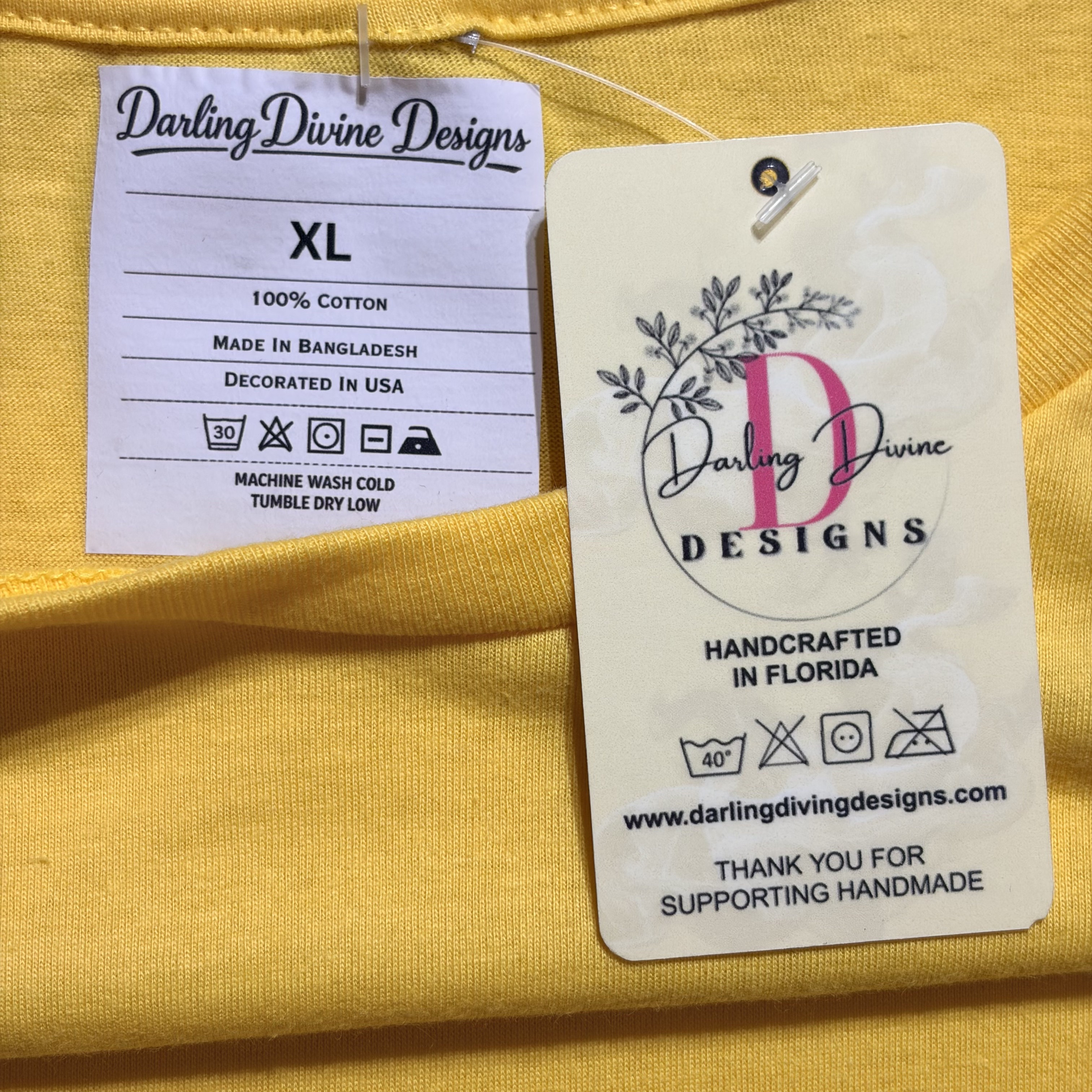 Yellow Bee Graphic Tee – Positive Words Circle Design – Unisex XL