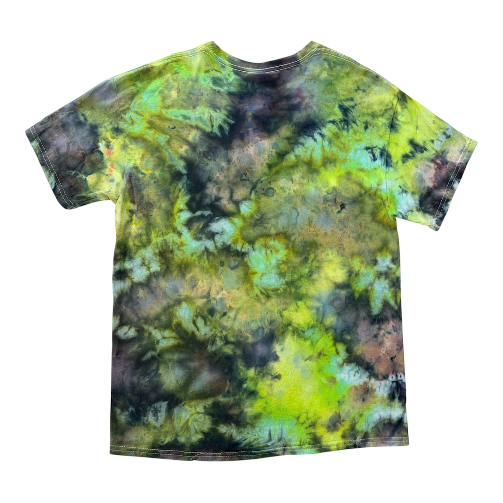Multicolor Tie Dye T‑Shirt – Handmade Unique Pattern – Unisex Large