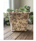 Dusty Rose Handmade Floral Tote - Soft Beige with Vintage Blooms