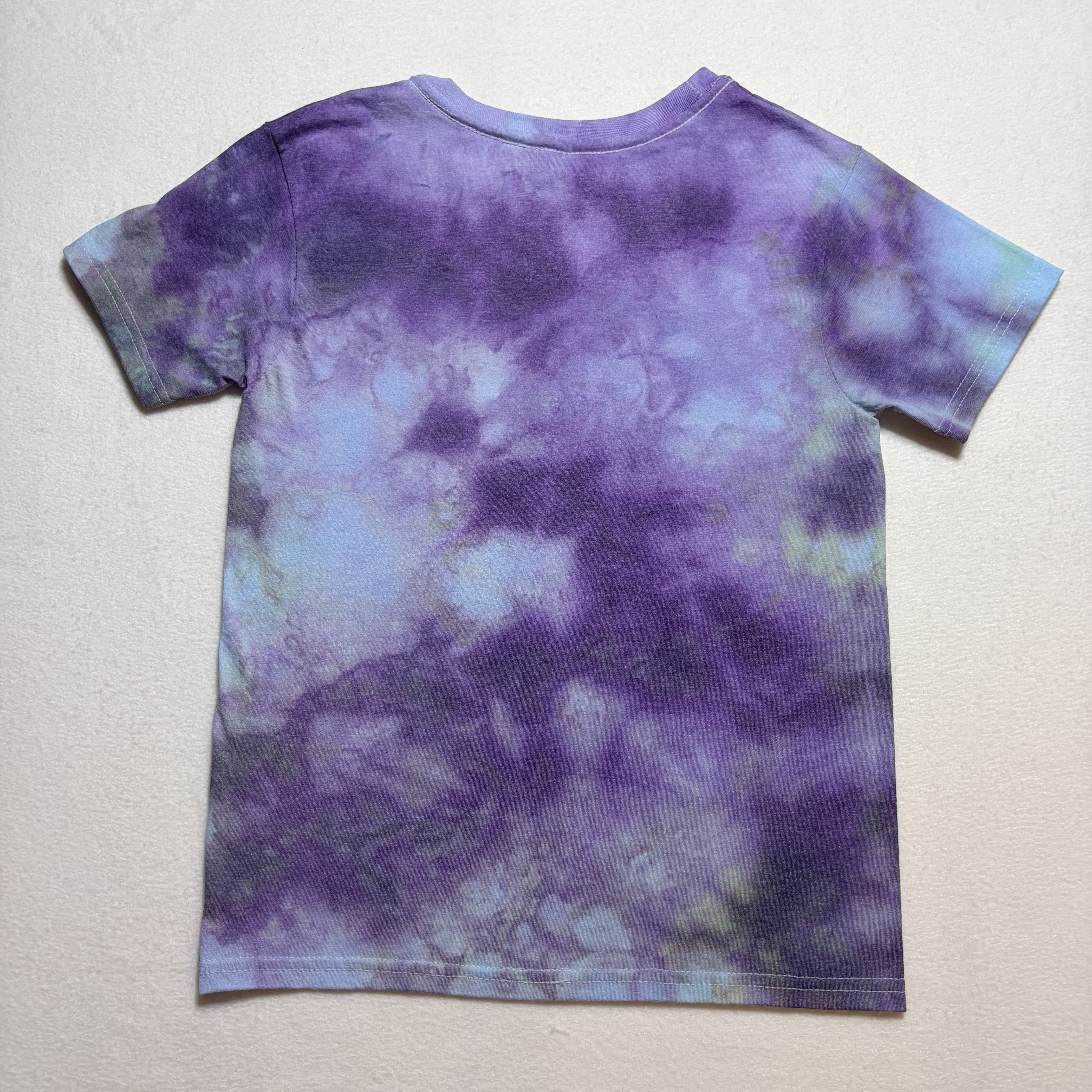 Youth Tie Dye T‑Shirt –Purple/Blue Pattern – Medium 50/50 Blend