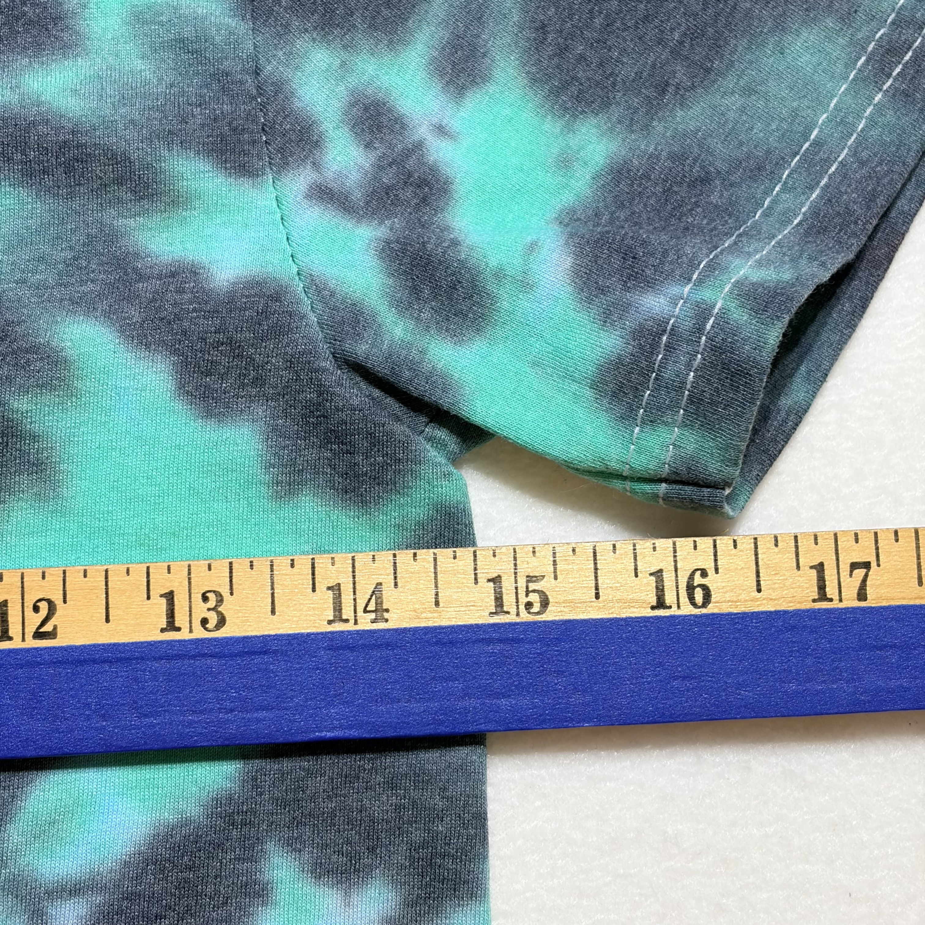 Youth Tie Dye T‑Shirt – Black & Green Pattern – Medium 50/50 Blend
